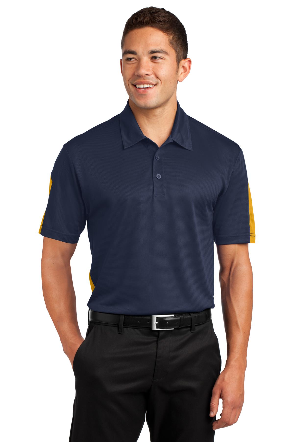Sport-Tek Men's PosiCharge Active Textured Colorblock Polo Mens Apparel Shirts & Tops