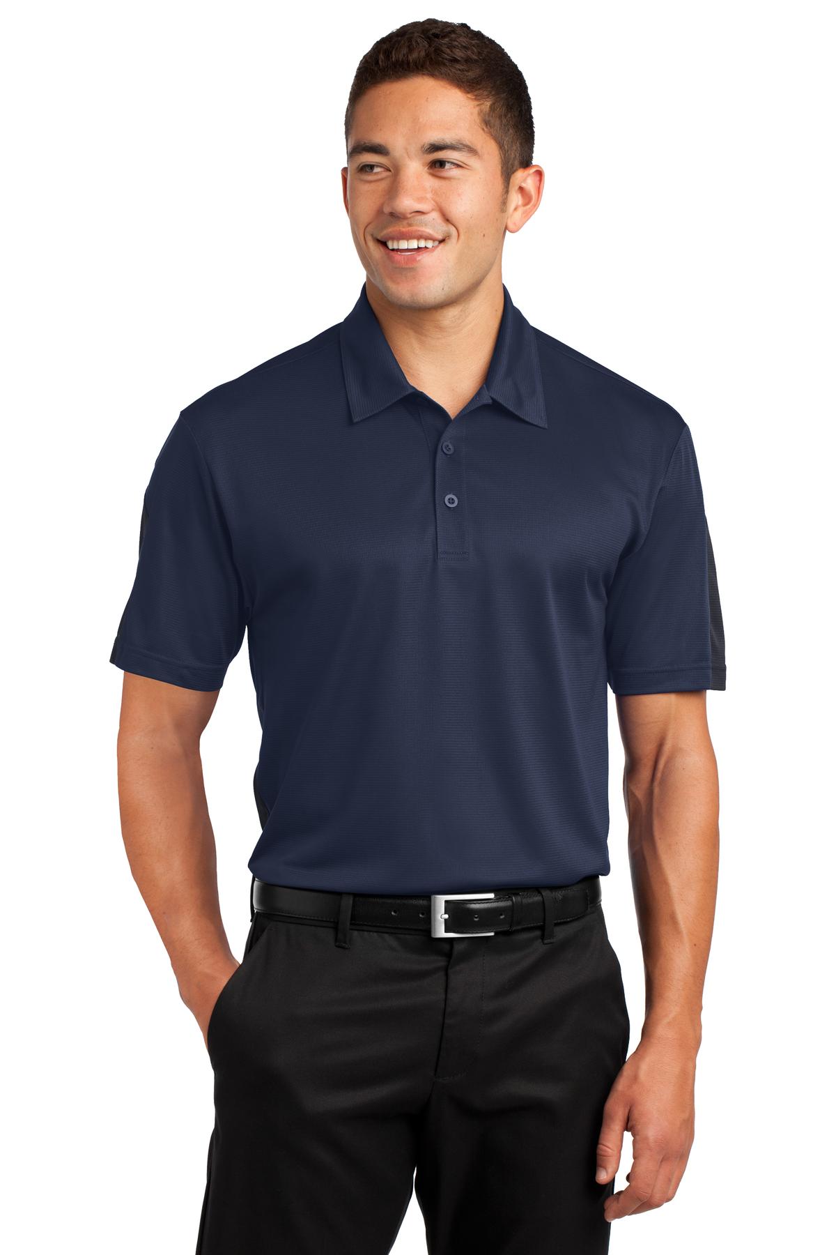 Sport-Tek Men's PosiCharge Active Textured Colorblock Polo Mens Apparel Shirts & Tops