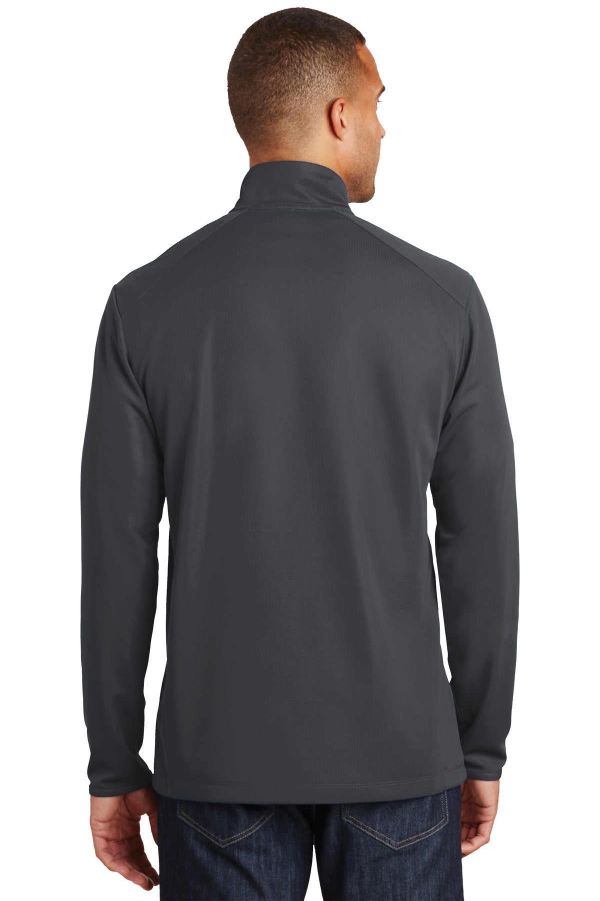 Port Authority Men's Pinpoint Mesh 1/2-Zip. K806 Mens Apparel Sweatshirts & Fleece