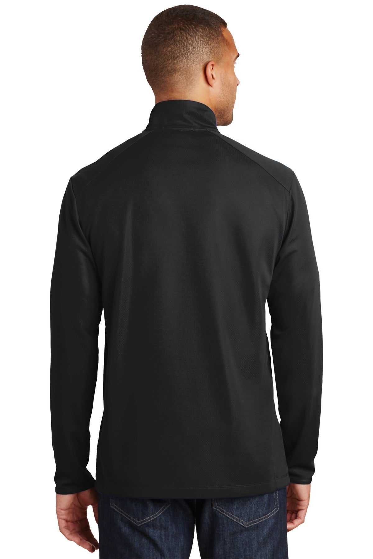 Port Authority Men's Pinpoint Mesh 1/2-Zip. K806 Mens Apparel Sweatshirts & Fleece