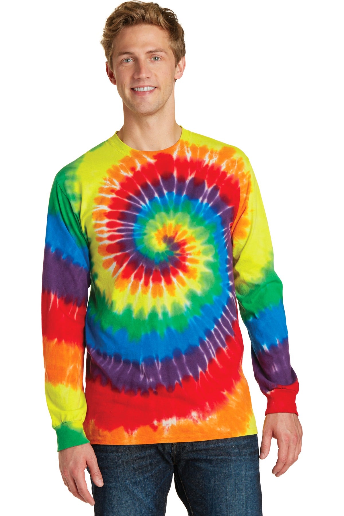 Port & Company Men's Tie-Dye Long Sleeve Tee Mens Apparel Shirts & Tops