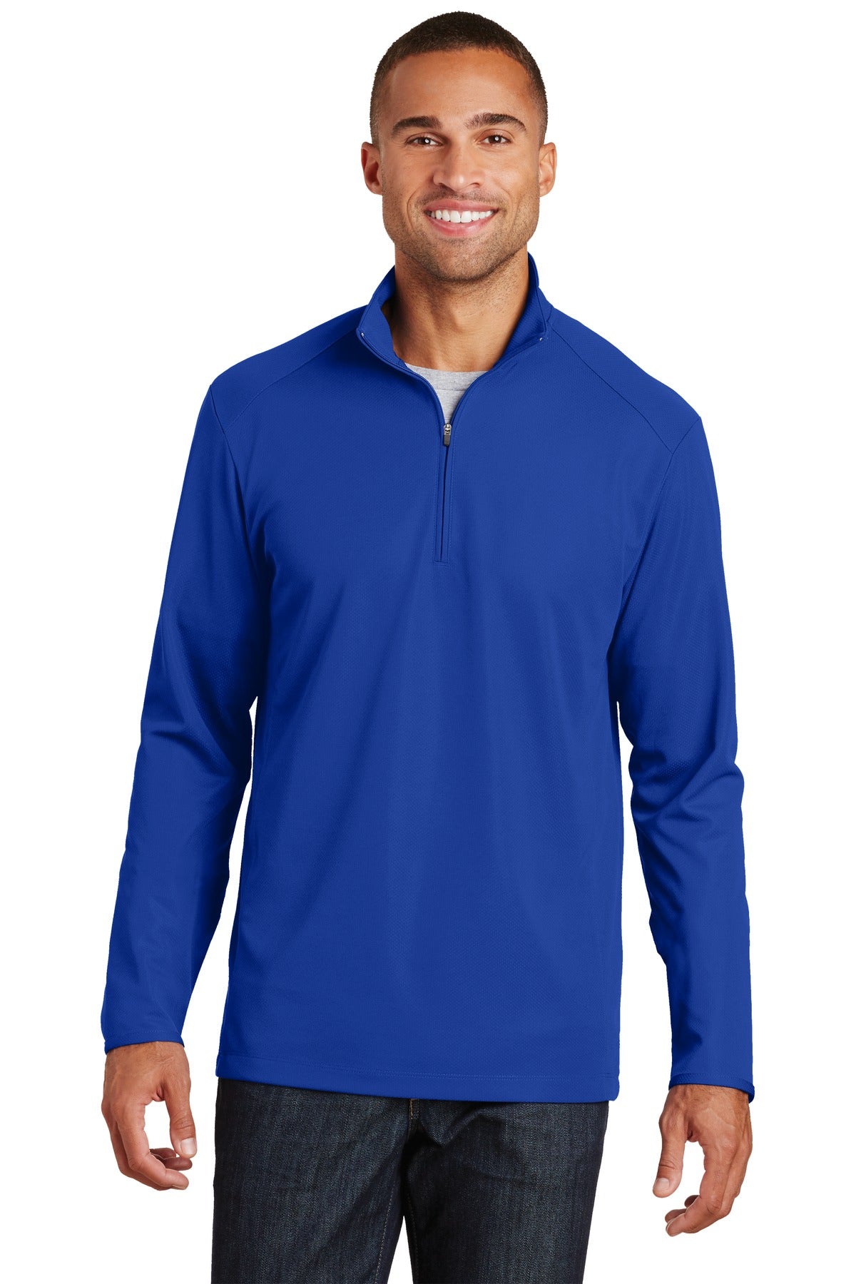 Port Authority Men's Pinpoint Mesh 1/2-Zip. K806 Mens Apparel Sweatshirts & Fleece