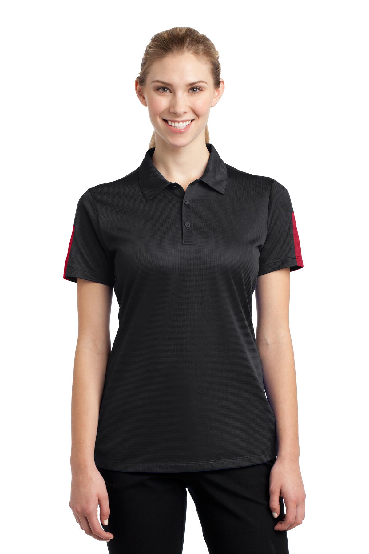 Sport-Tek Women's PosiCharge Active Textured Colorblock Polo LST695 Womens Apparel Shirts & Tops