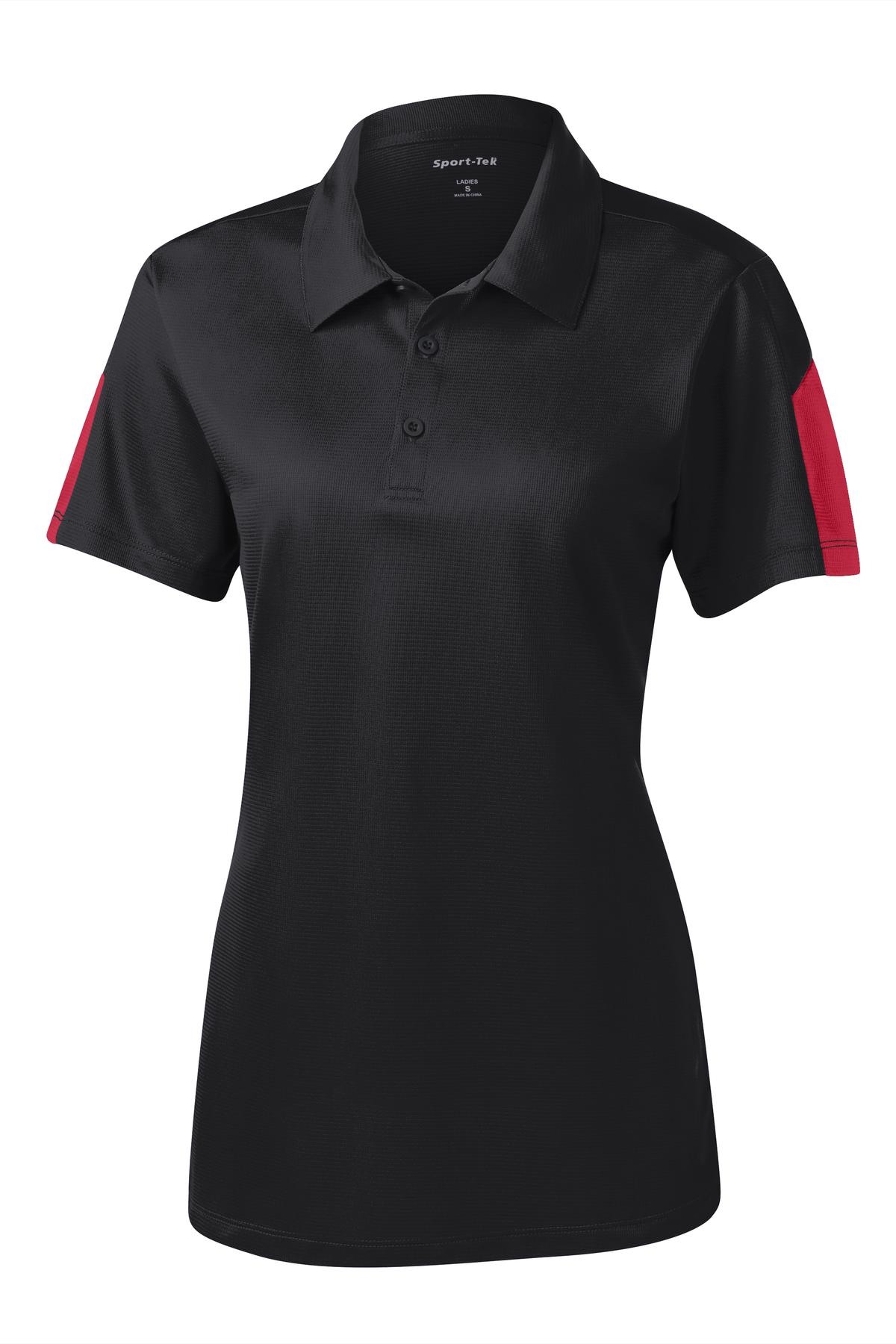Sport-Tek Women's PosiCharge Active Textured Colorblock Polo LST695 Womens Apparel Shirts & Tops