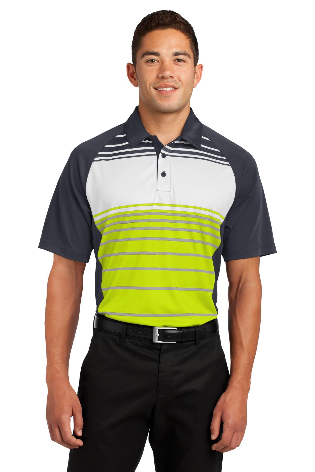 Sport-Tek Men's Dry Zone Sublimated Stripe Polo Mens Apparel Shirts & Tops