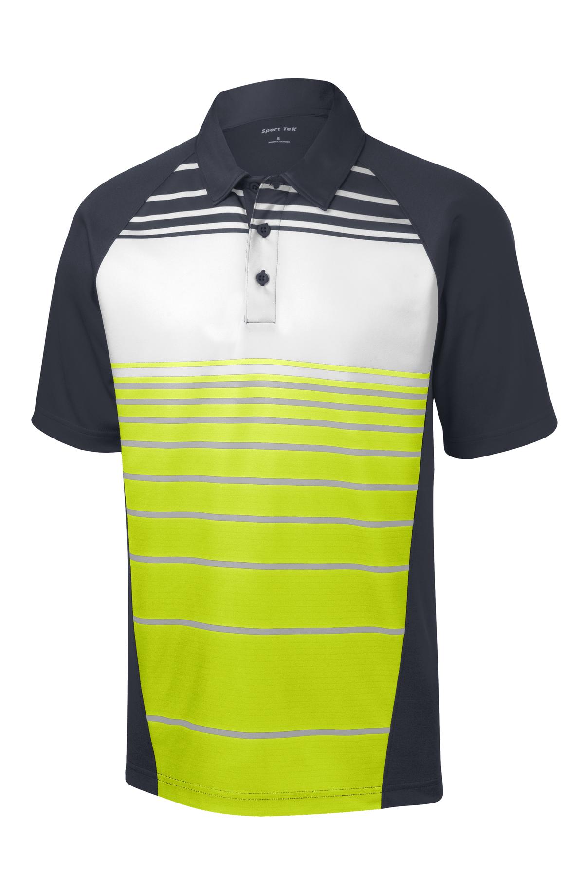 Sport-Tek Men's Dry Zone Sublimated Stripe Polo Mens Apparel Shirts & Tops