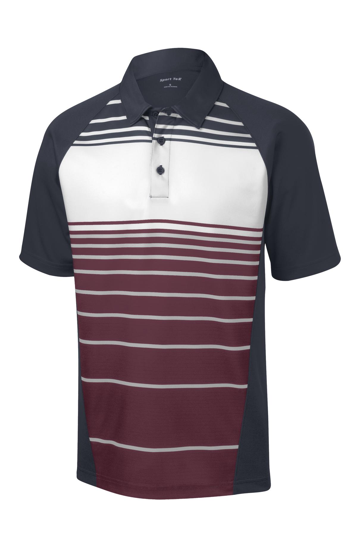 Sport-Tek Men's Dry Zone Sublimated Stripe Polo Mens Apparel Shirts & Tops