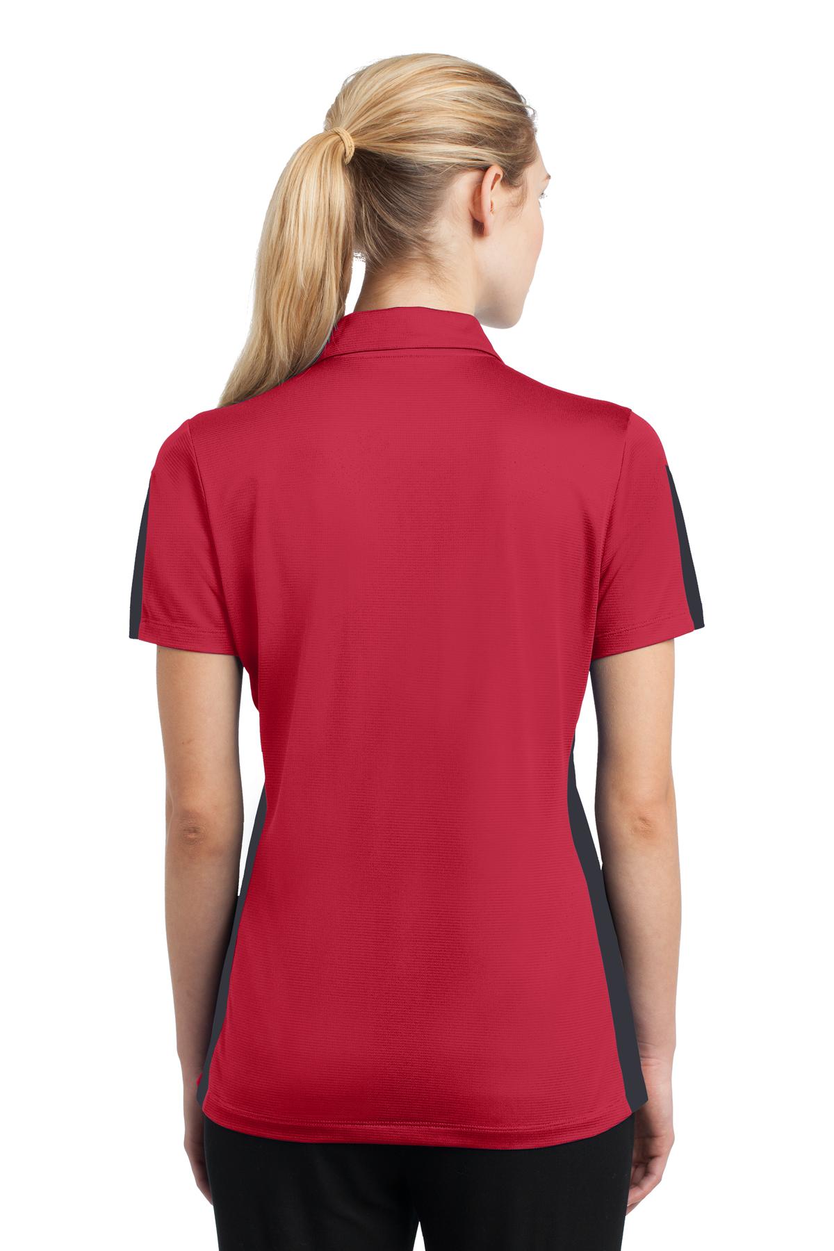 Sport-Tek Women's PosiCharge Active Textured Colorblock Polo LST695 Womens Apparel Shirts & Tops