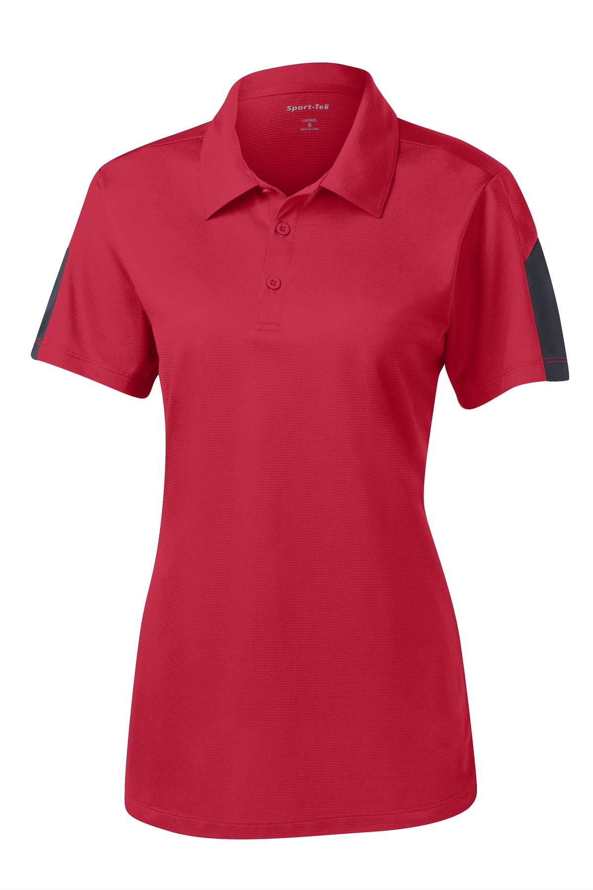 Sport-Tek Women's PosiCharge Active Textured Colorblock Polo LST695 Womens Apparel Shirts & Tops
