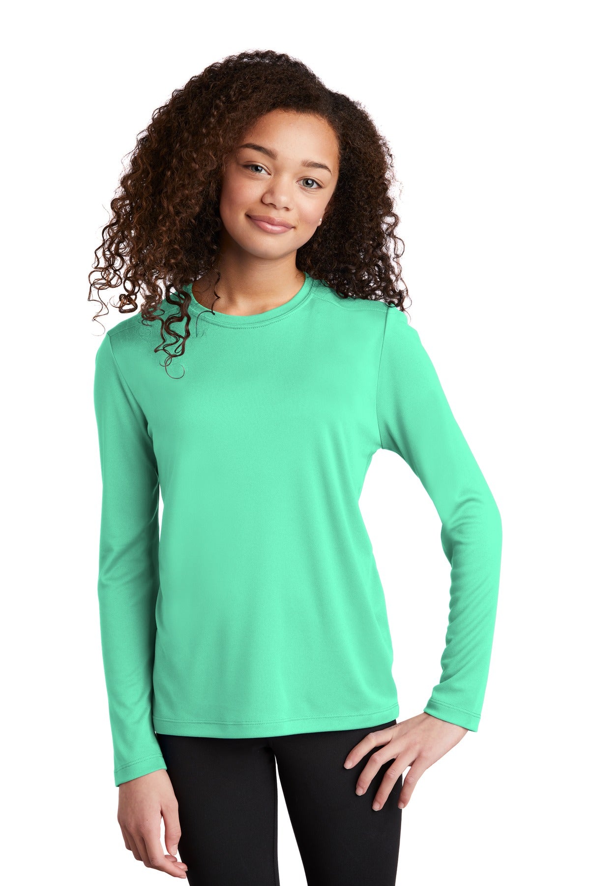 Sport-Tek Youth Posi-UV Pro Long Sleeve Tee YST420IS Youth Apparel Shirts & Tops