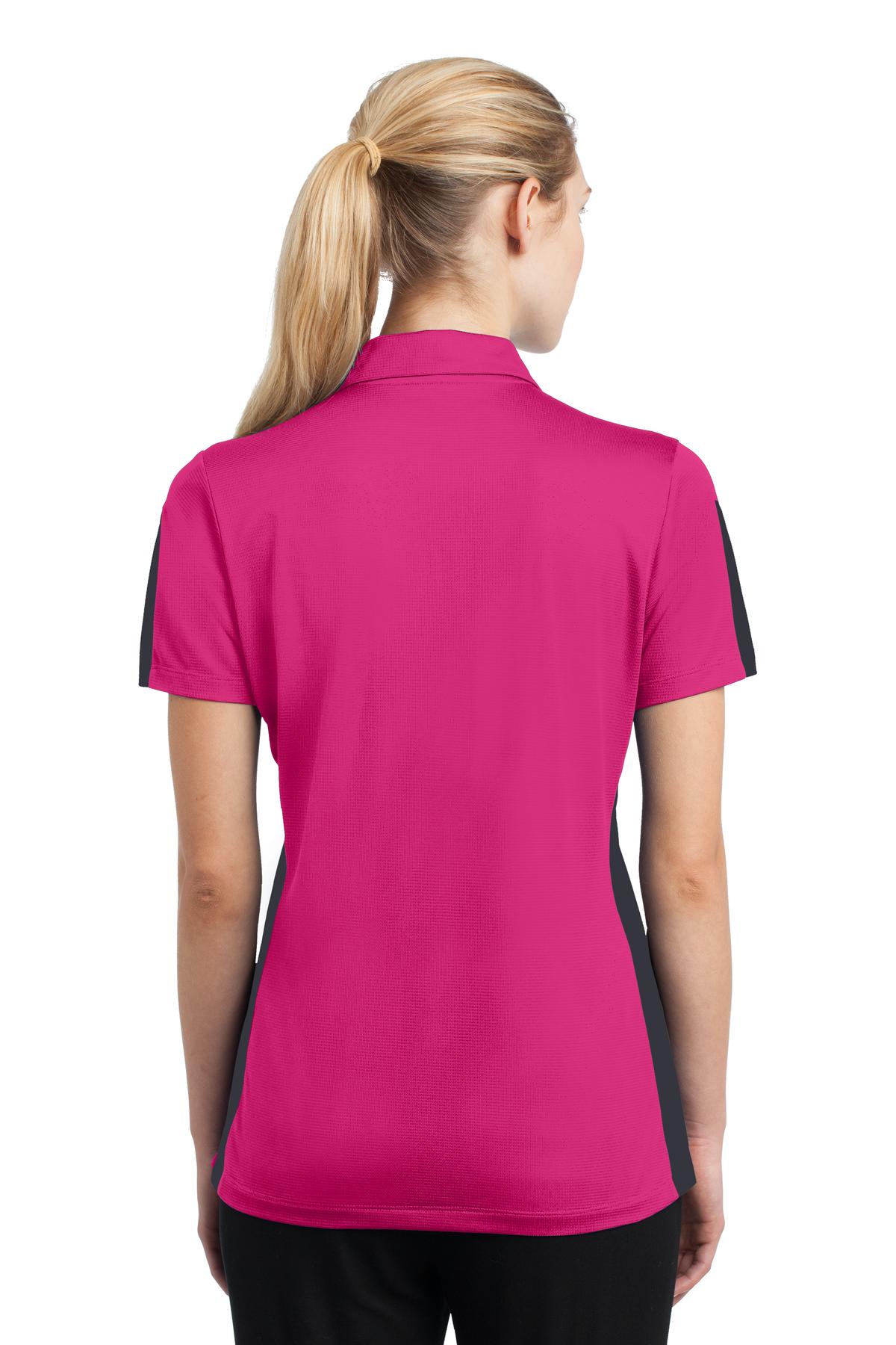 Sport-Tek Women's PosiCharge Active Textured Colorblock Polo LST695 Womens Apparel Shirts & Tops