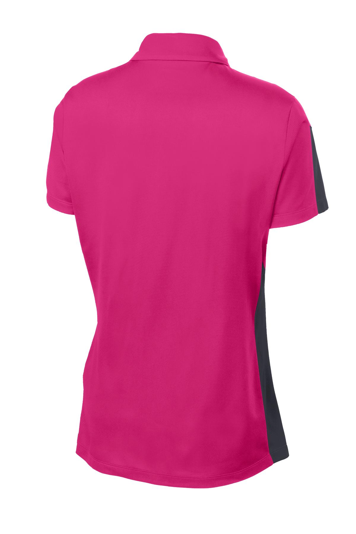 Sport-Tek Women's PosiCharge Active Textured Colorblock Polo LST695 Womens Apparel Shirts & Tops