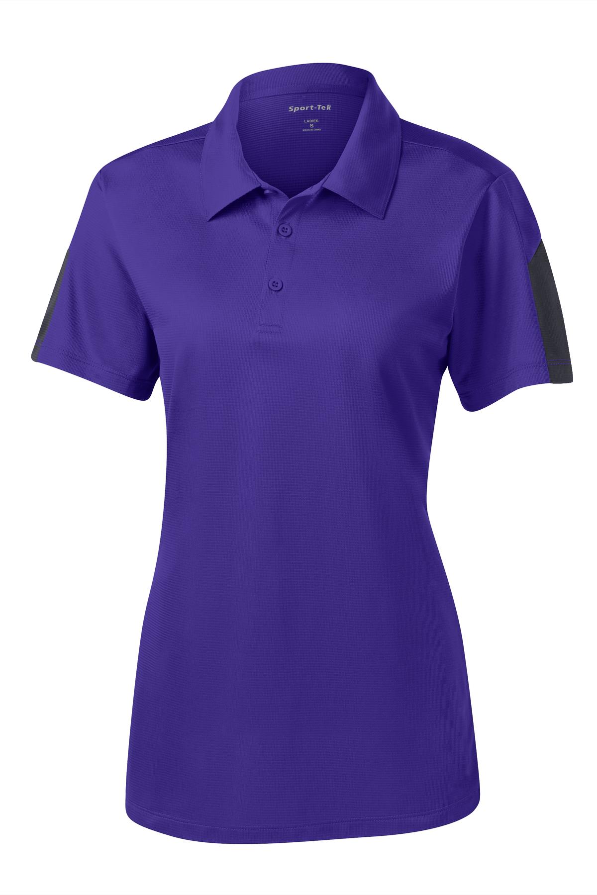 Sport-Tek Women's PosiCharge Active Textured Colorblock Polo LST695 Womens Apparel Shirts & Tops