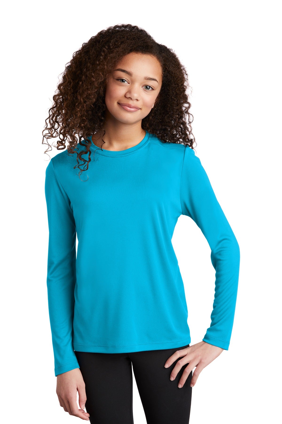 Sport-Tek Youth Posi-UV Pro Long Sleeve Tee YST420IS Youth Apparel Shirts & Tops