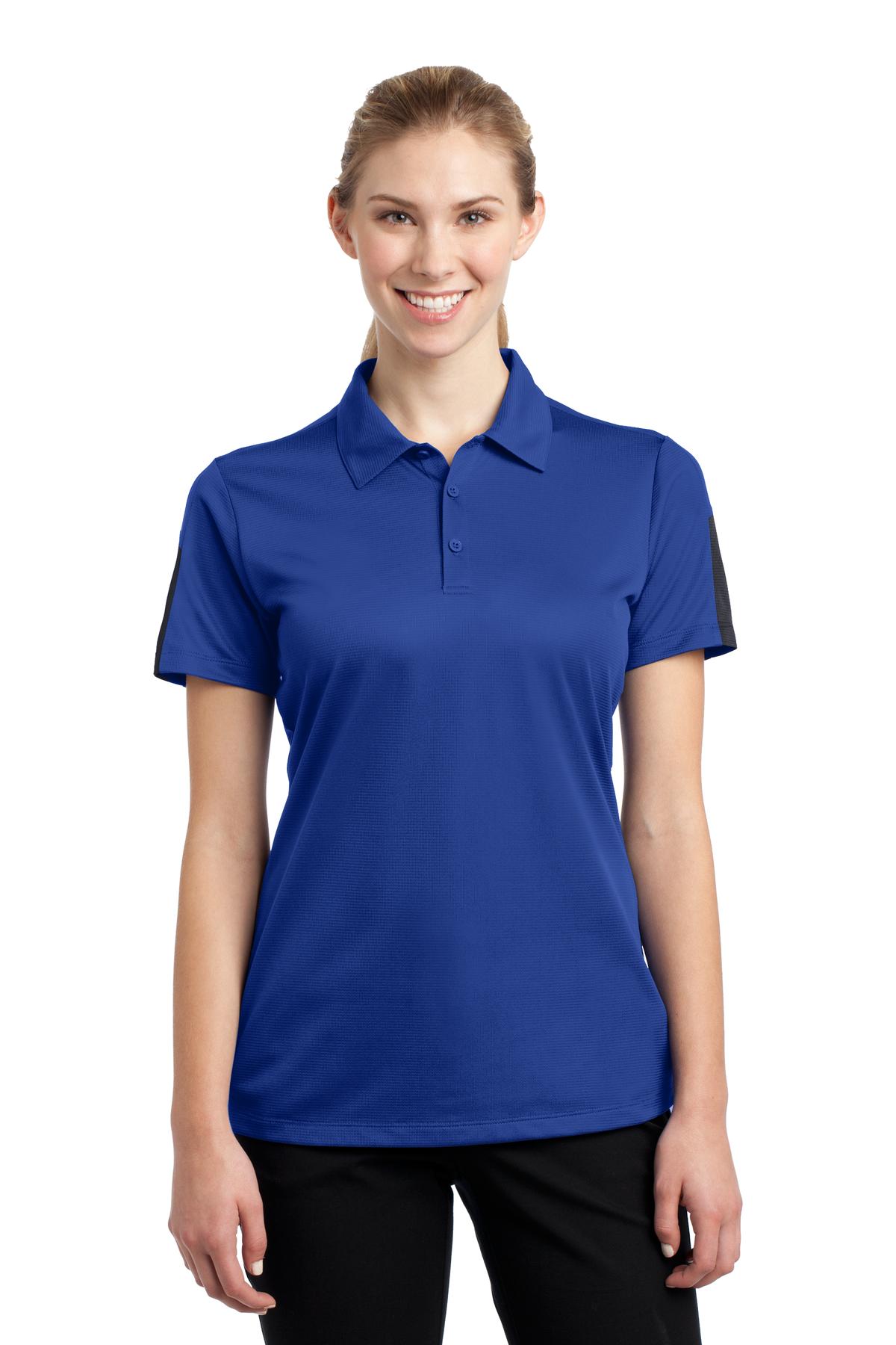 Sport-Tek Women's PosiCharge Active Textured Colorblock Polo LST695 Womens Apparel Shirts & Tops