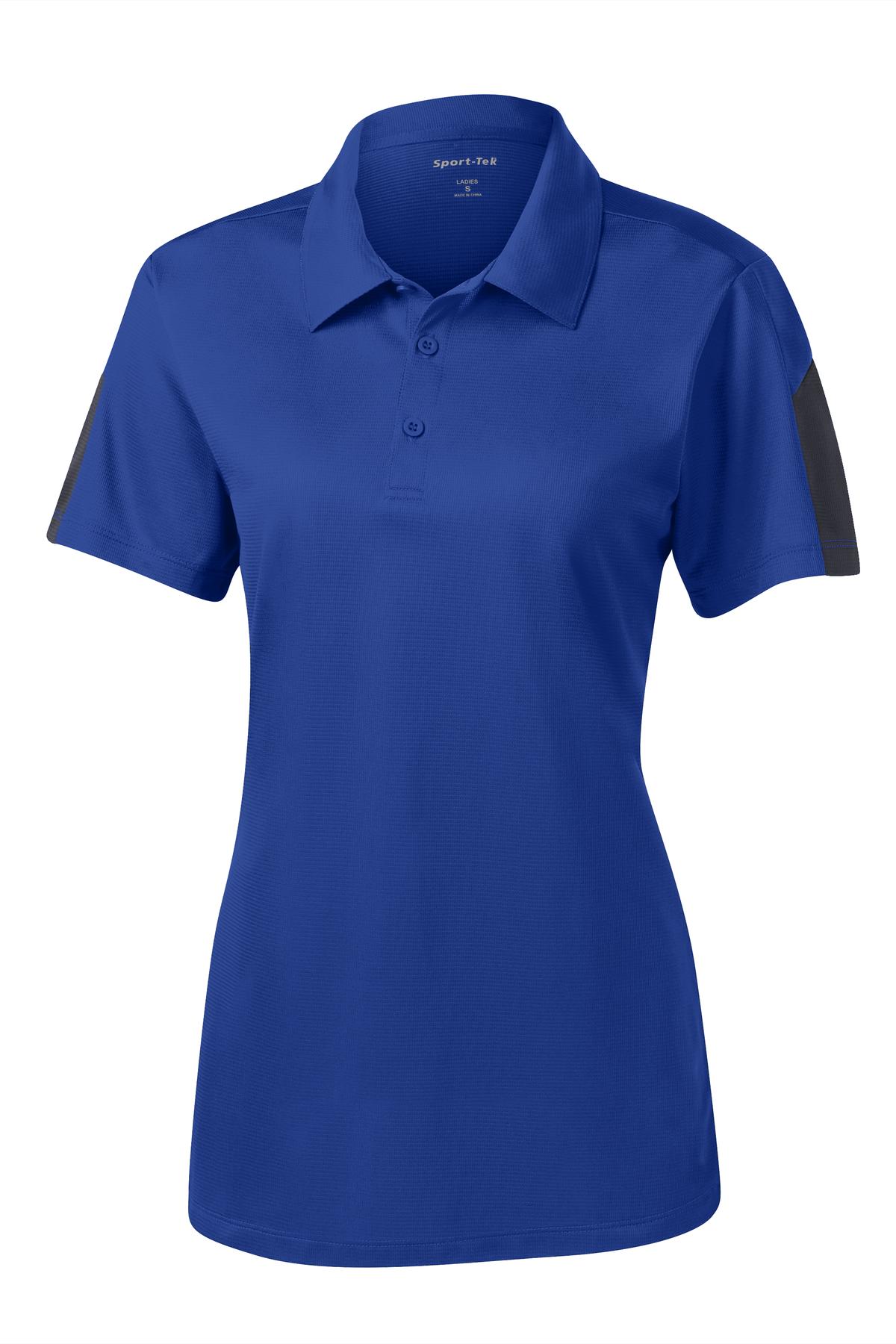 Sport-Tek Women's PosiCharge Active Textured Colorblock Polo LST695 Womens Apparel Shirts & Tops