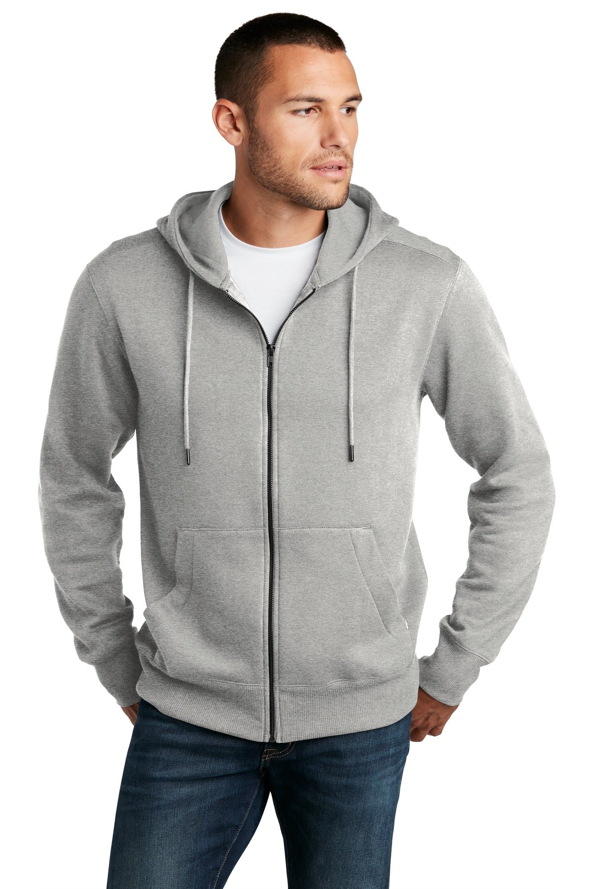 District Men's Perfect Weight Fleece Full-Zip Hoodie Mens Apparel Sweatshirts & Fleece