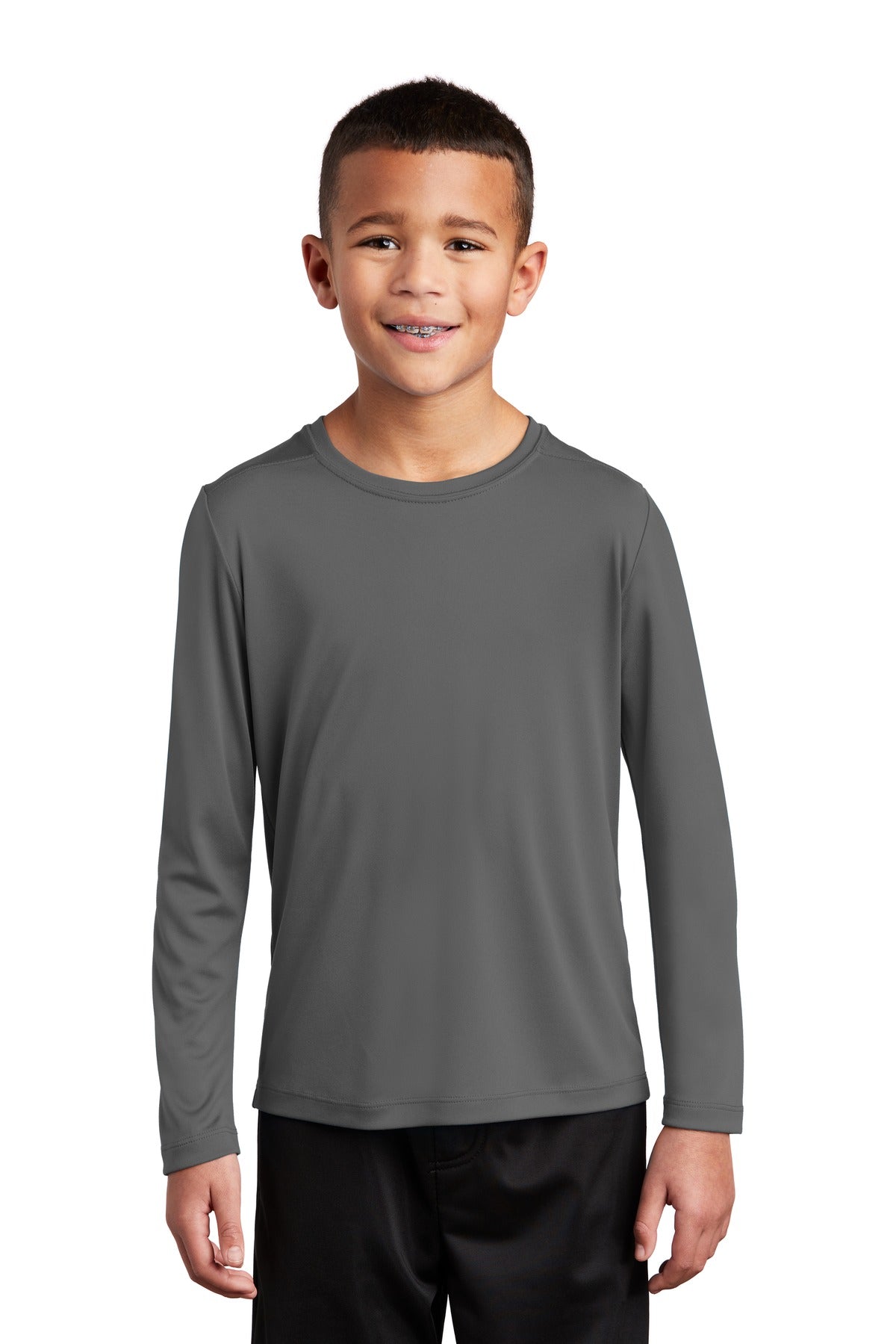 Sport-Tek Youth Posi-UV Pro Long Sleeve Tee YST420IS Youth Apparel Shirts & Tops