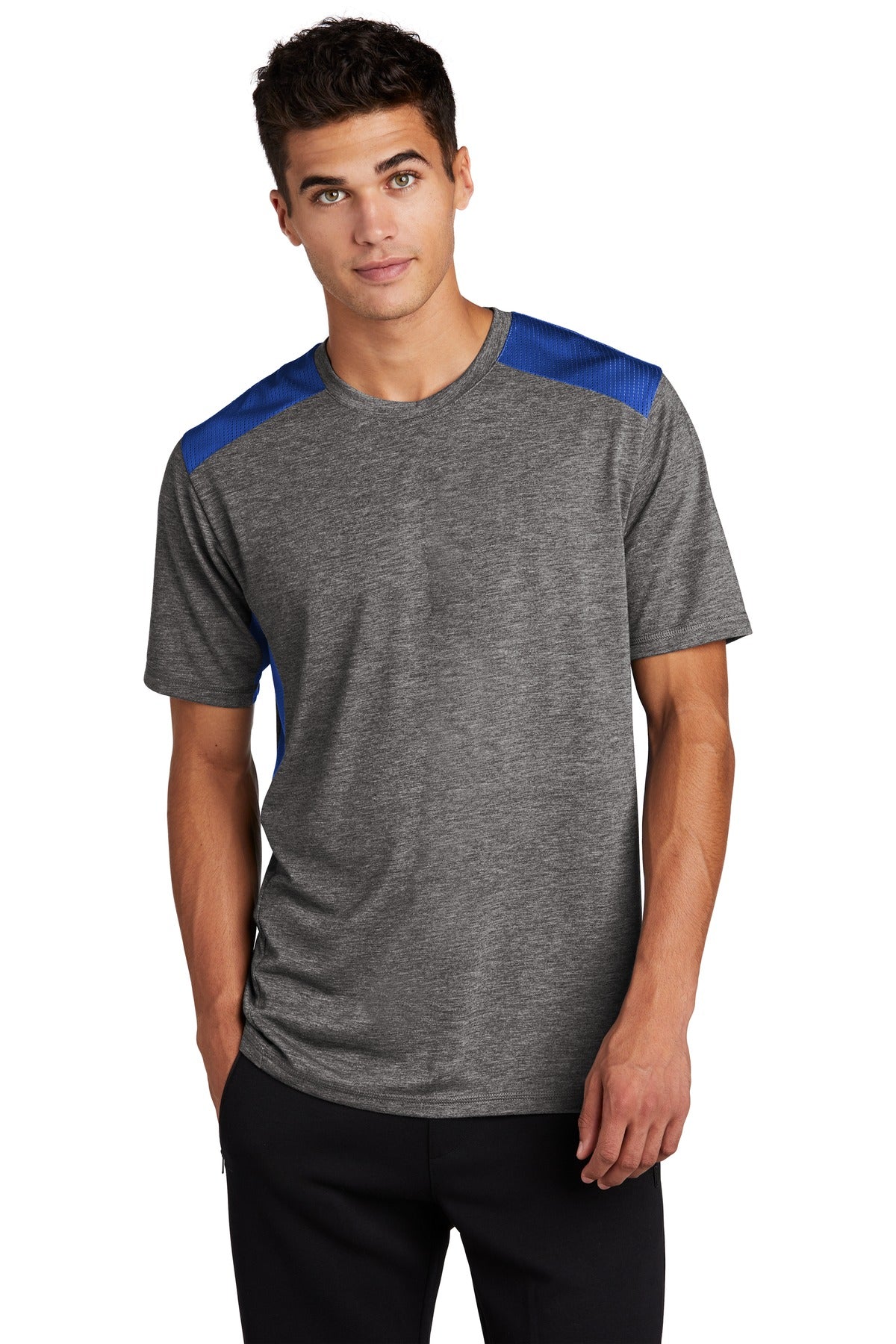 Sport-Tek Men's PosiCharge Tri-Blend Wicking Draft Tee Mens Apparel Shirts & Tops
