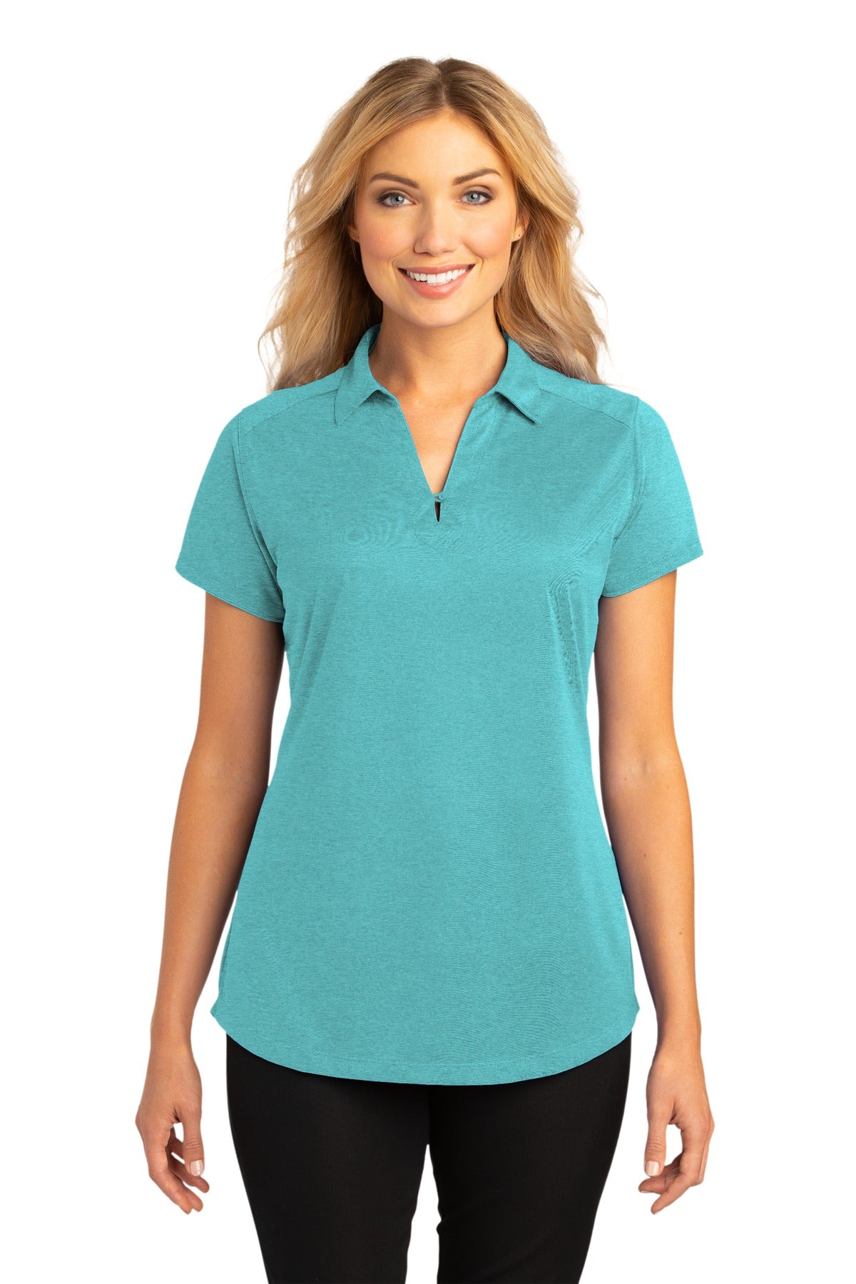 Port Authority Ladies Digi Heather Performance Polo. L574 Womens Apparel Shirts & Tops