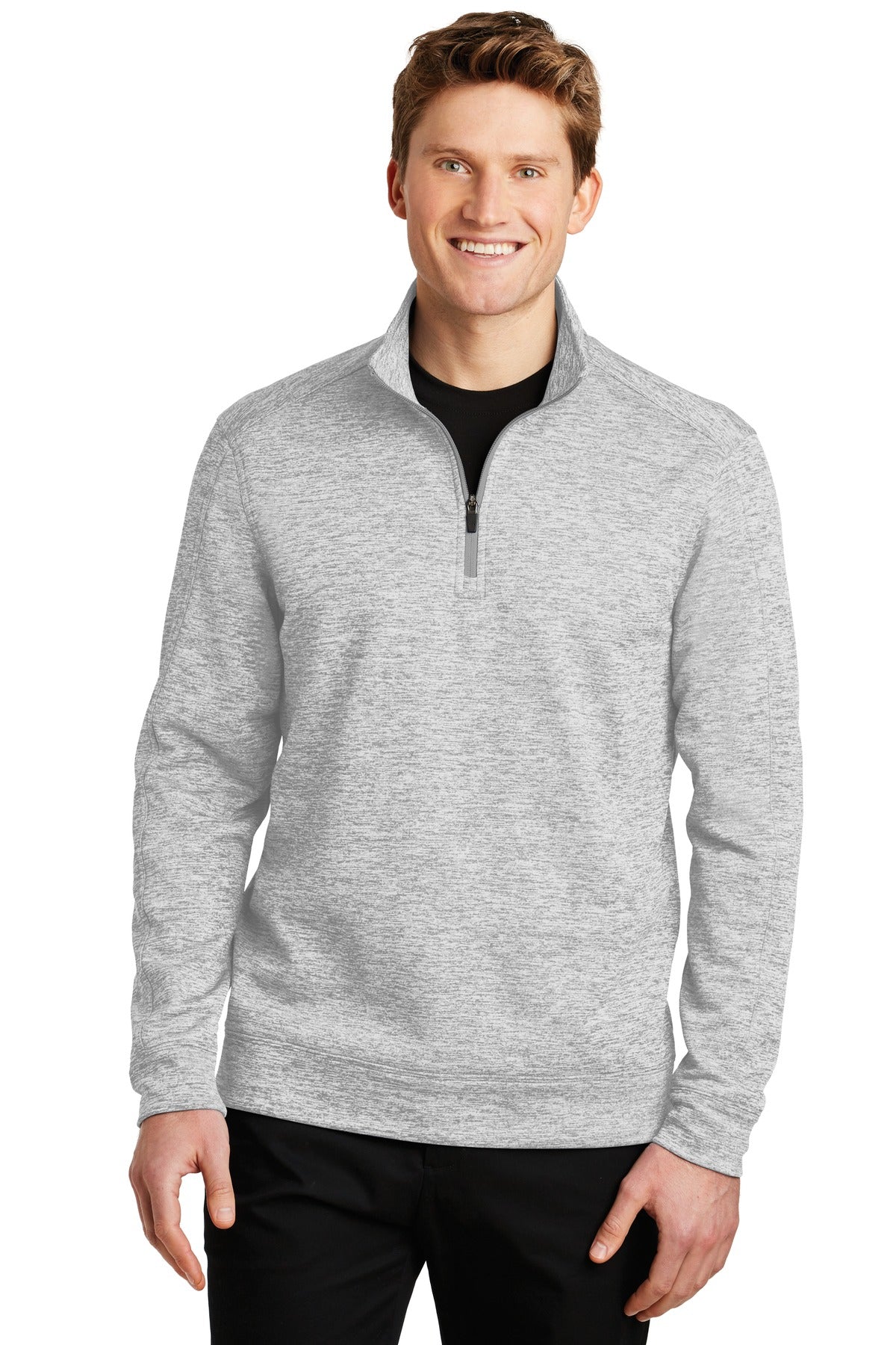 Sport-Tek Men's PosiCharge Electric Heather Fleece 1/4-Zip Pullover Mens Apparel Sweatshirts & Fleece