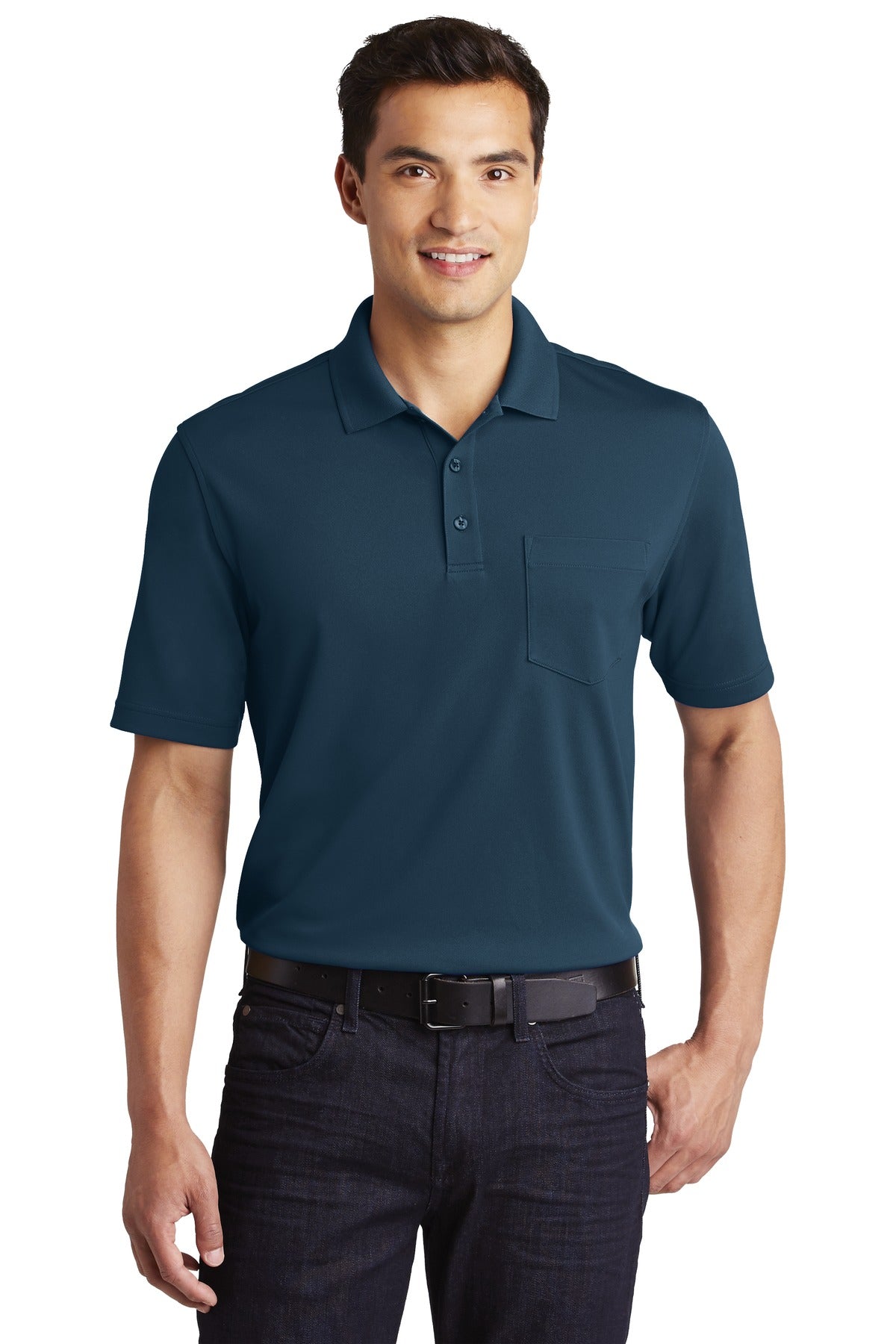 Port Authority Men's Dry Zone UV Micro-Mesh Pocket Polo. K110P Mens Apparel Shirts & Tops