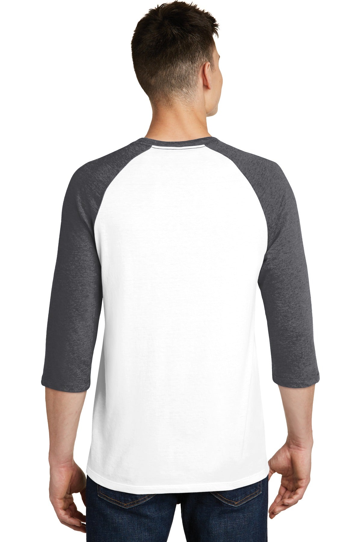 District Men's Very Important Tee 3/4-Sleeve Raglan. DT6210 Mens Apparel Shirts & Tops