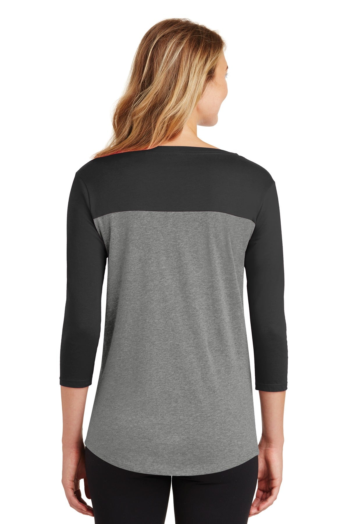 District Women's Rally 3/4-Sleeve Tee. DT2700 Womens Apparel Shirts & Tops