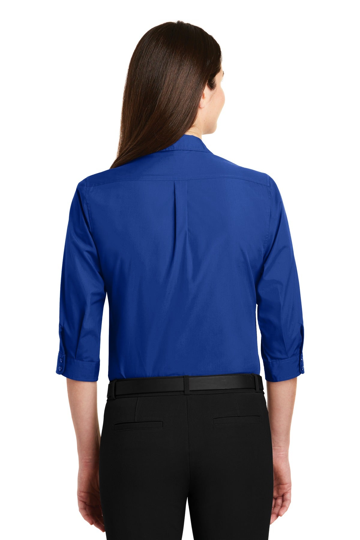 Port Authority Ladies 3/4-Sleeve Carefree Poplin Shirt. LW102