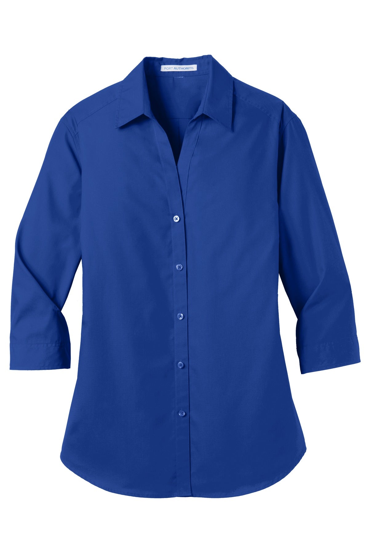 Port Authority Ladies 3/4-Sleeve Carefree Poplin Shirt. LW102