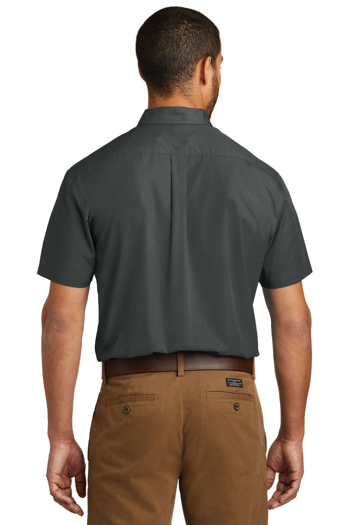 Port Authority Men's Short Sleeve Carefree Poplin Shirt. W101 Mens Apparel Shirts & Tops