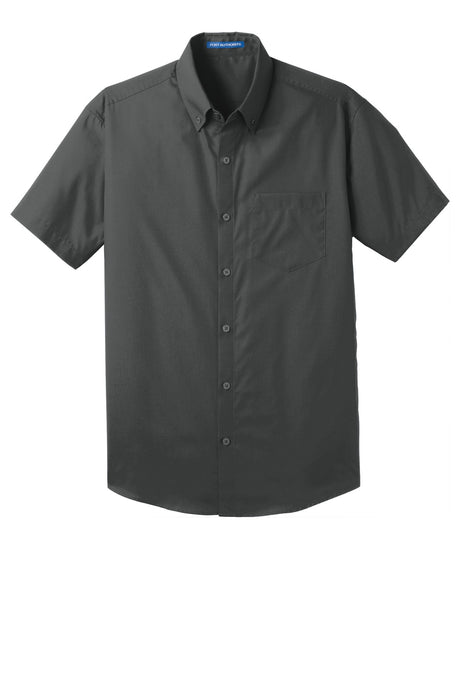 Port Authority Men's Short Sleeve Carefree Poplin Shirt. W101 Mens Apparel Shirts & Tops