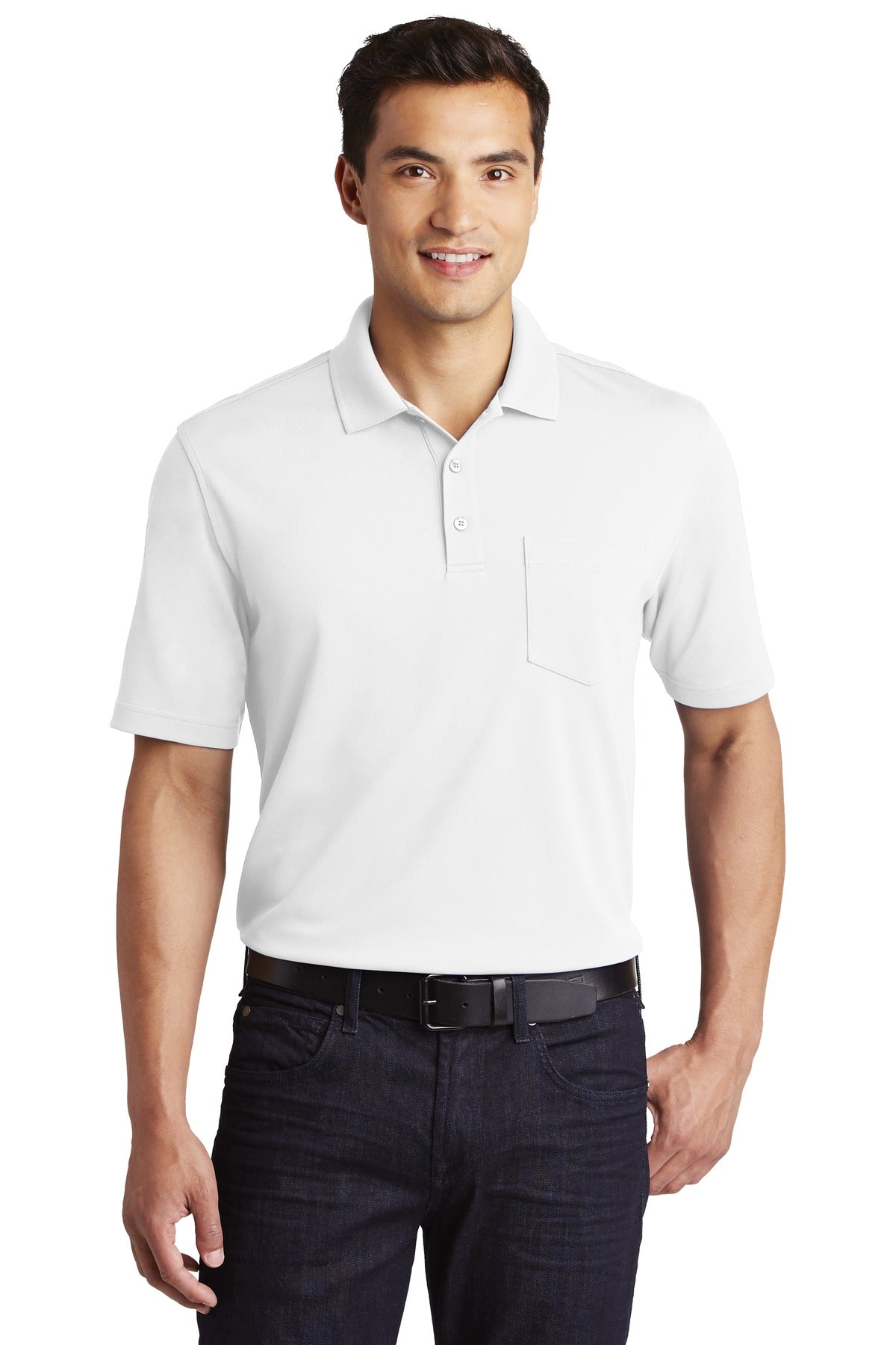 Port Authority Men's Dry Zone UV Micro-Mesh Pocket Polo. K110P Mens Apparel Shirts & Tops