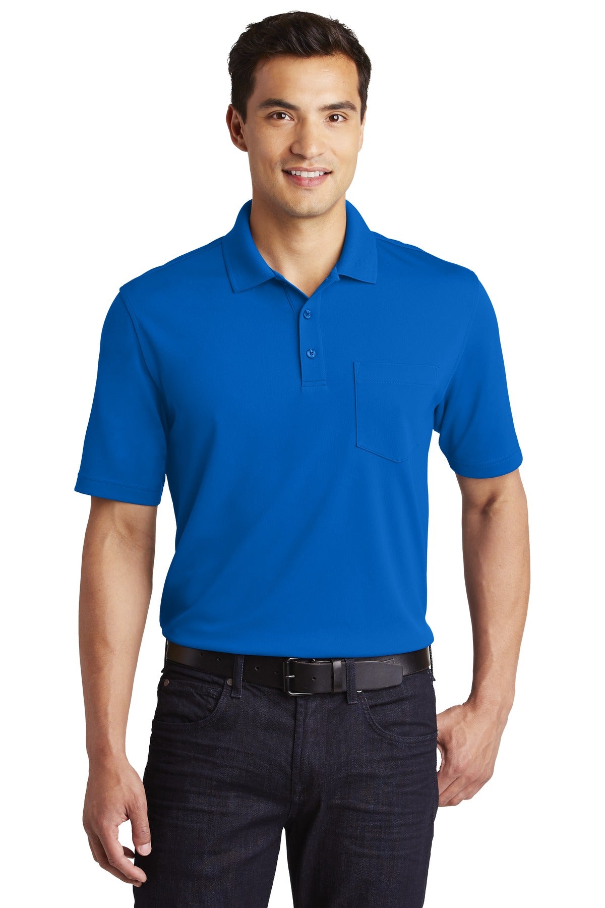 Port Authority Men's Dry Zone UV Micro-Mesh Pocket Polo. K110P Mens Apparel Shirts & Tops