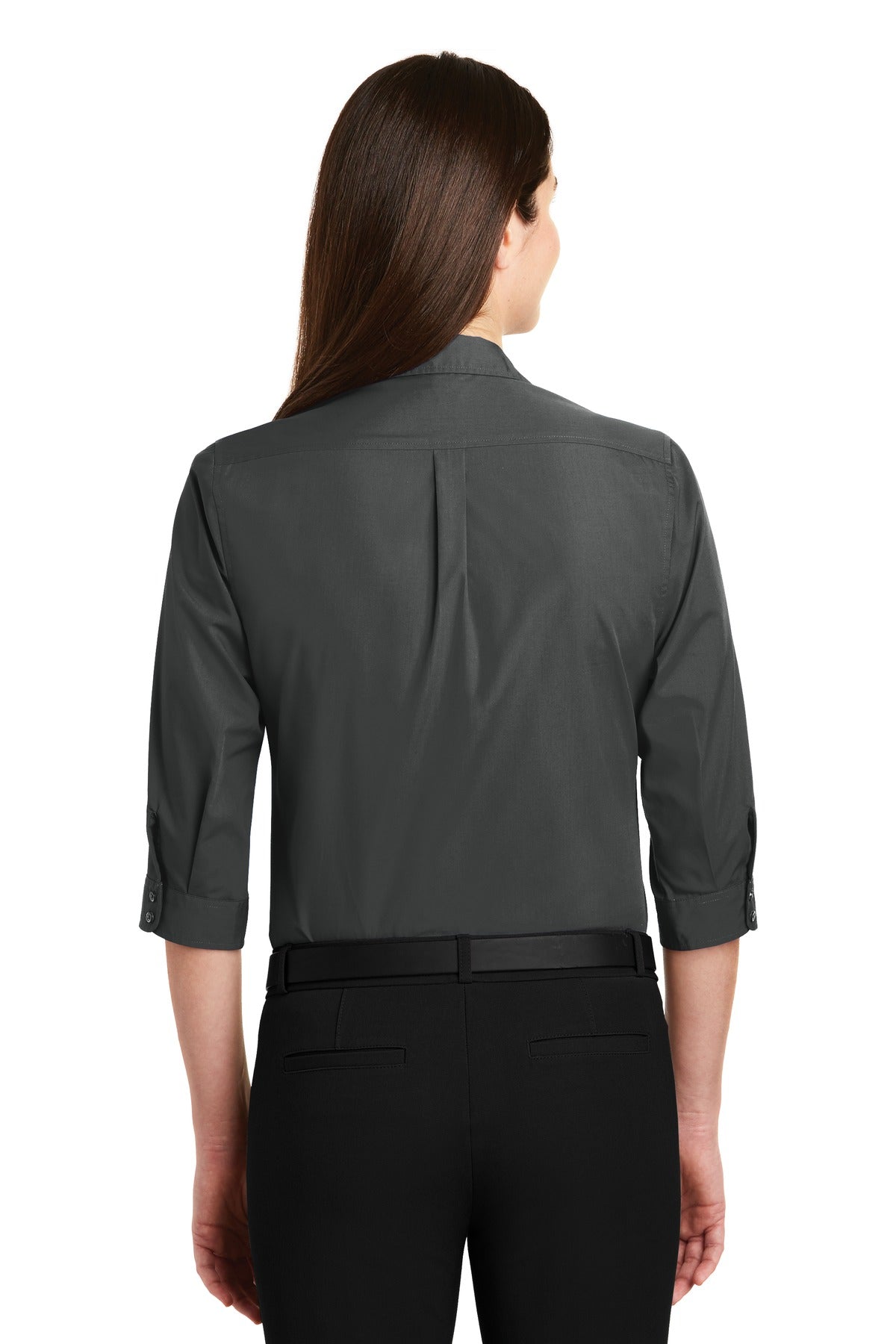Port Authority Ladies 3/4-Sleeve Carefree Poplin Shirt. LW102