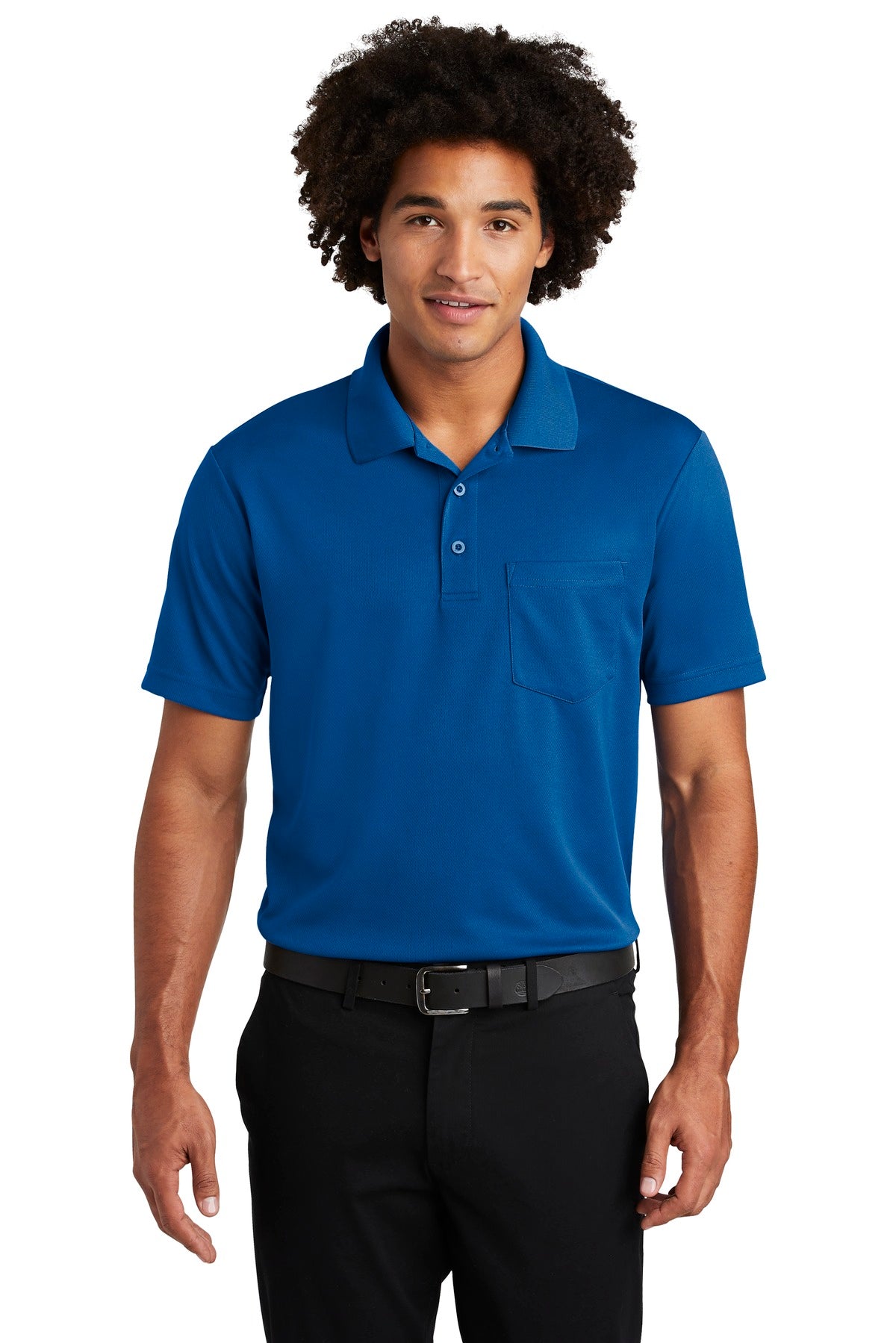 Sport-Tek Men's PosiCharge RacerMesh Pocket Polo Mens Apparel Shirts & Tops