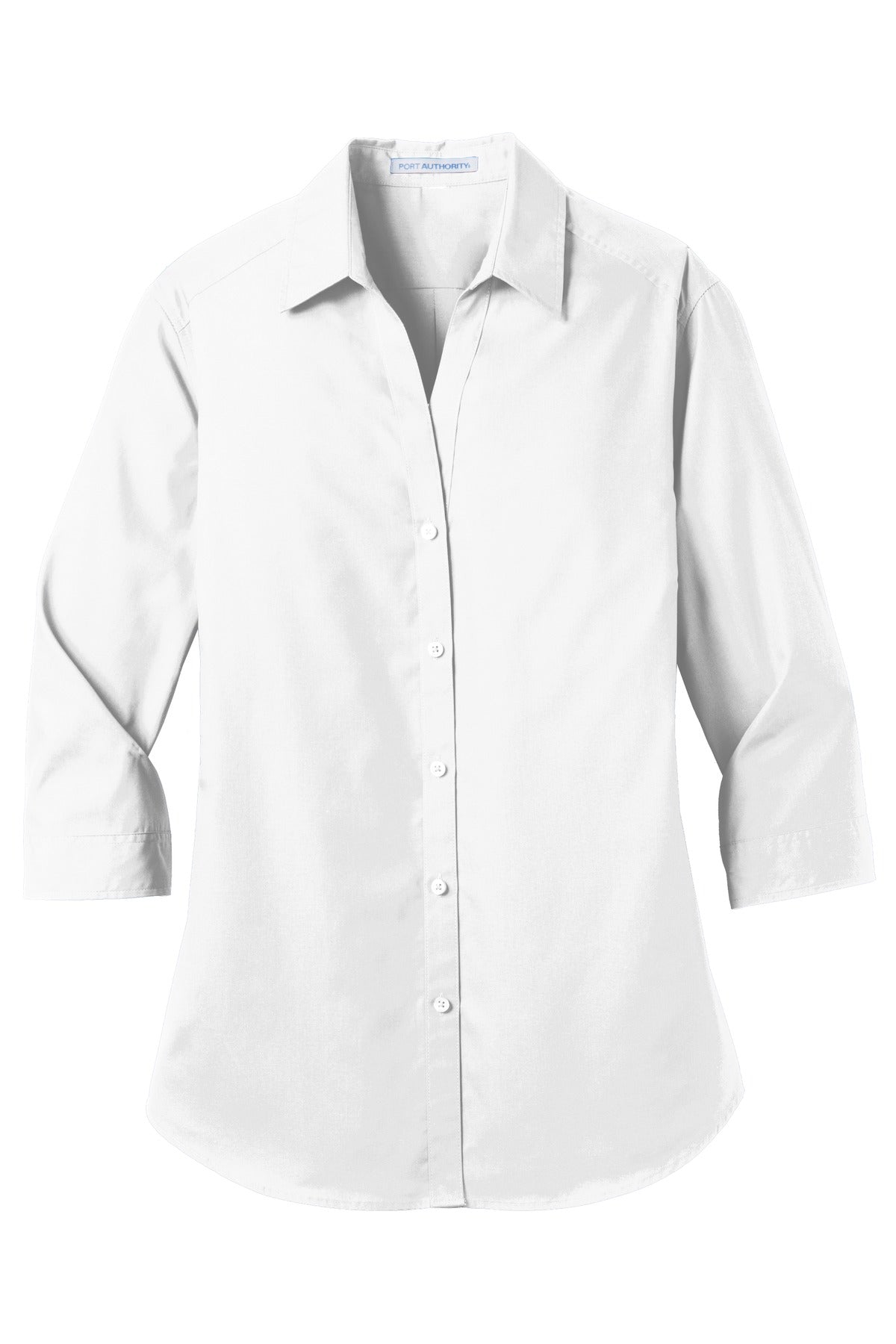 Port Authority Ladies 3/4-Sleeve Carefree Poplin Shirt. LW102