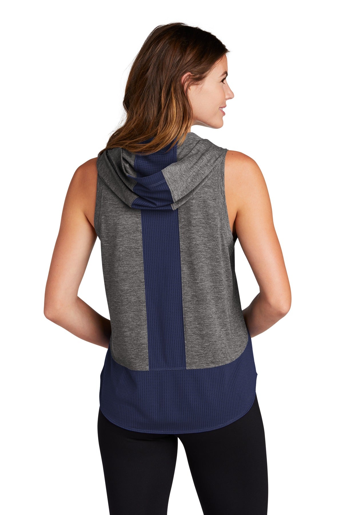Sport-Tek Women's PosiCharge Tri-Blend Wicking Draft Hoodie Tank LST410 Womens Apparel Shirts & Tops