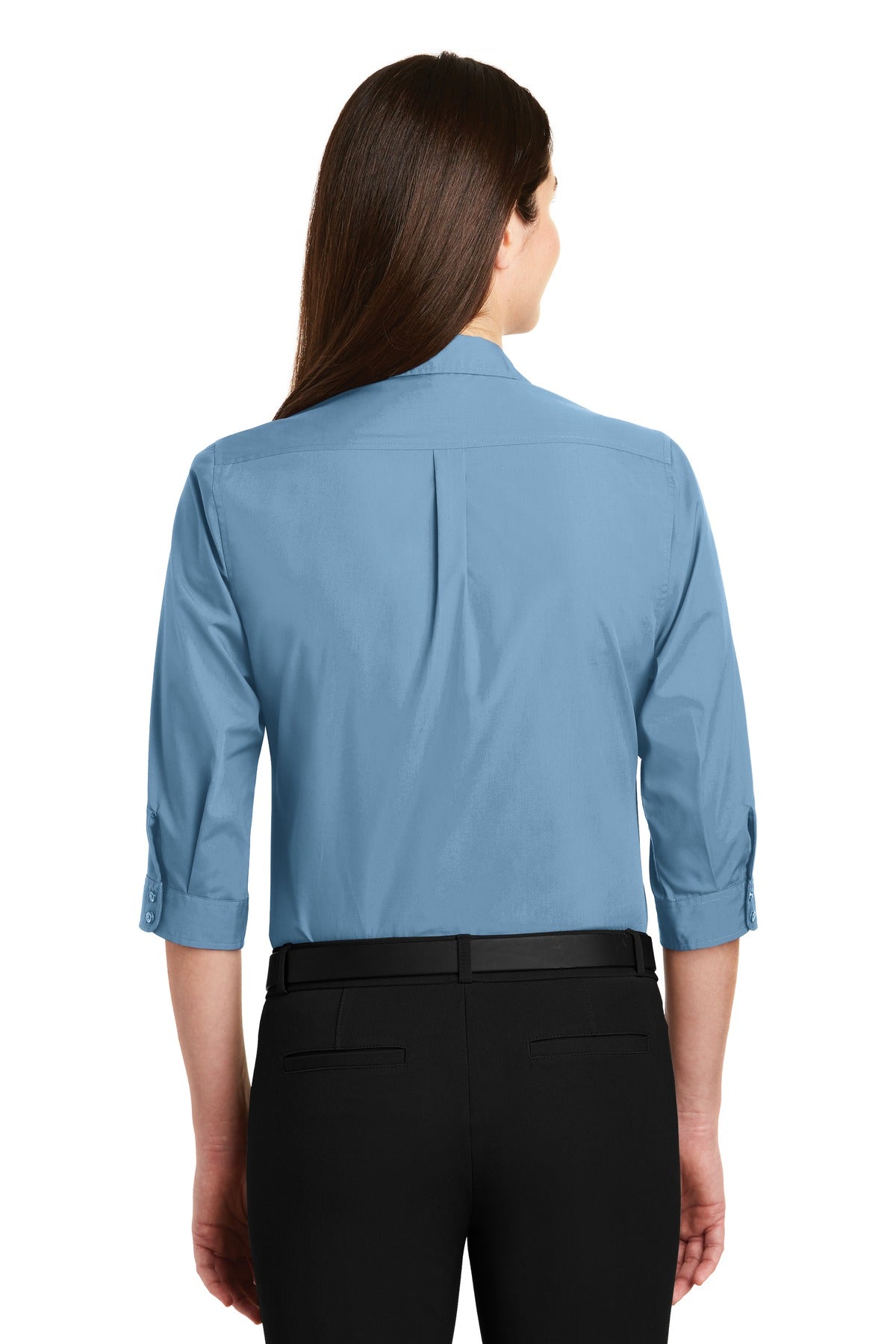 Port Authority Ladies 3/4-Sleeve Carefree Poplin Shirt. LW102