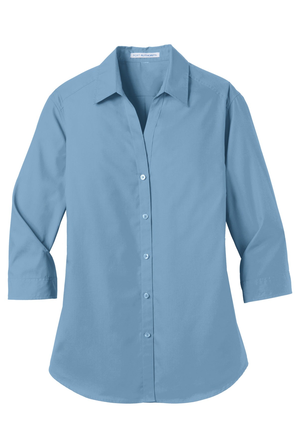 Port Authority Ladies 3/4-Sleeve Carefree Poplin Shirt. LW102