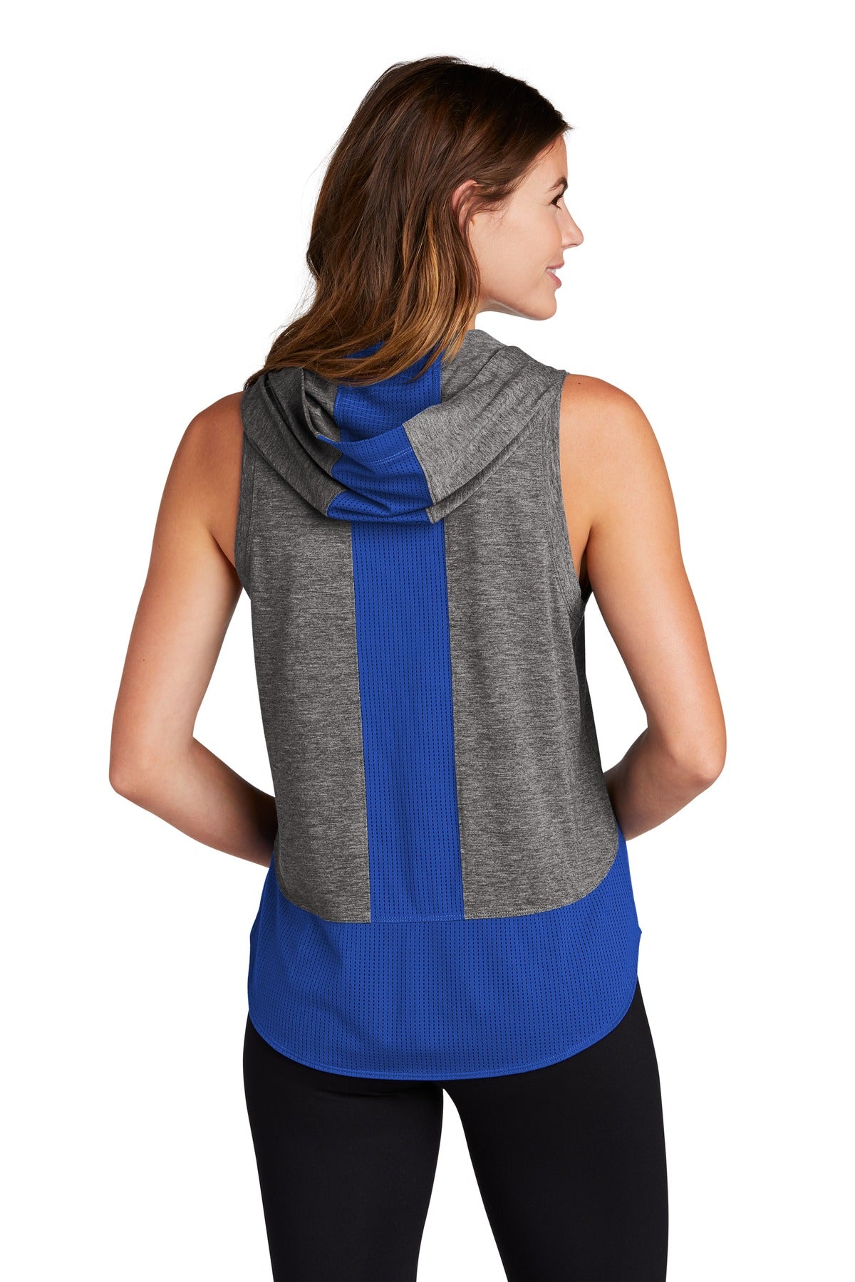 Sport-Tek Women's PosiCharge Tri-Blend Wicking Draft Hoodie Tank LST410 Womens Apparel Shirts & Tops