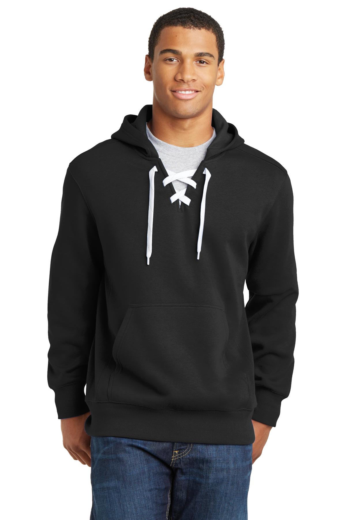 Sport-Tek Men's Lace Up Pullover Hooded Sweatshirt Mens Apparel Sweatshirts & Fleece