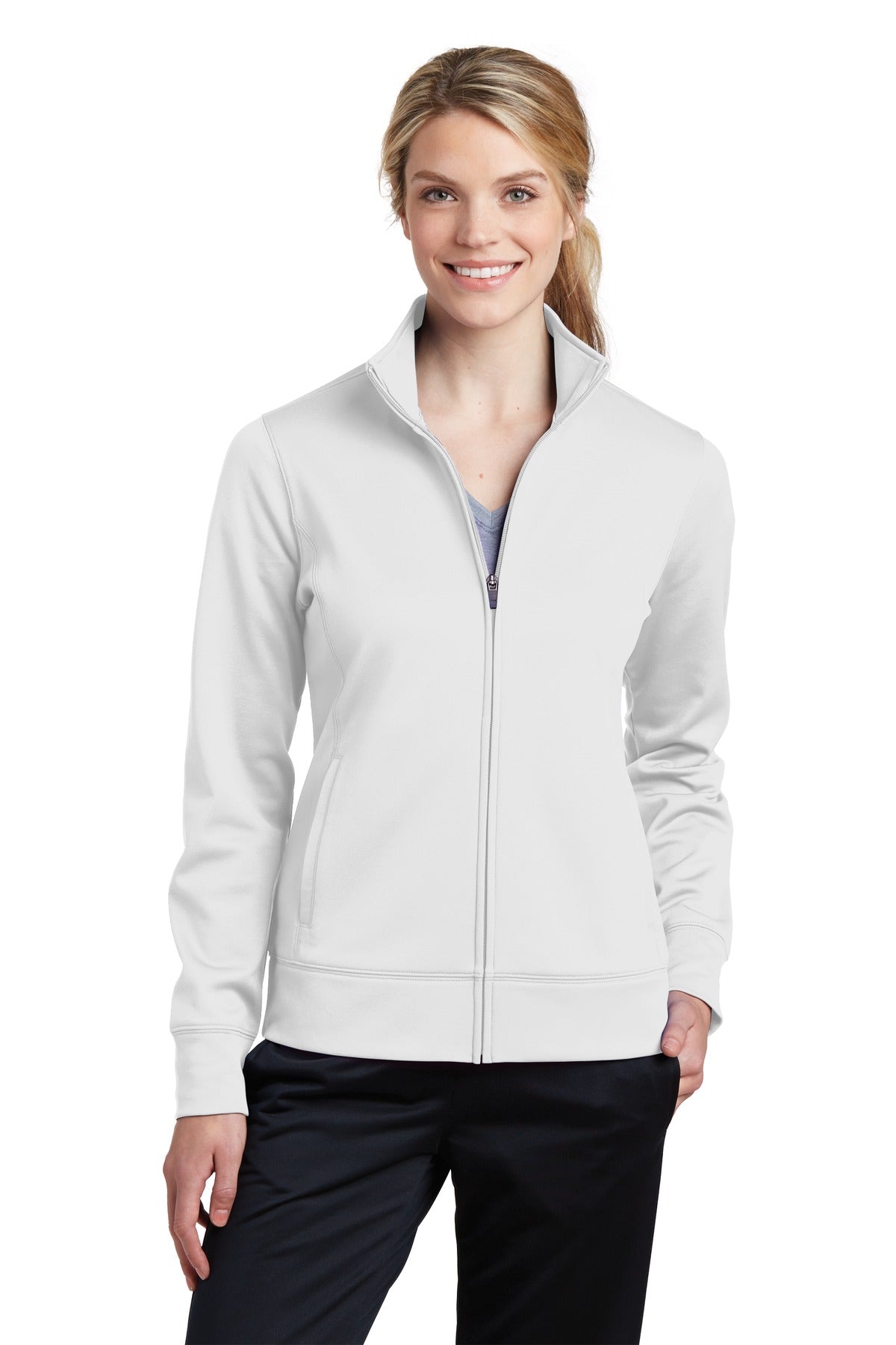 Sport-Tek Women's Sport-Wick Fleece Full-Zip Jacket Womens Apparel Jackets & Vests