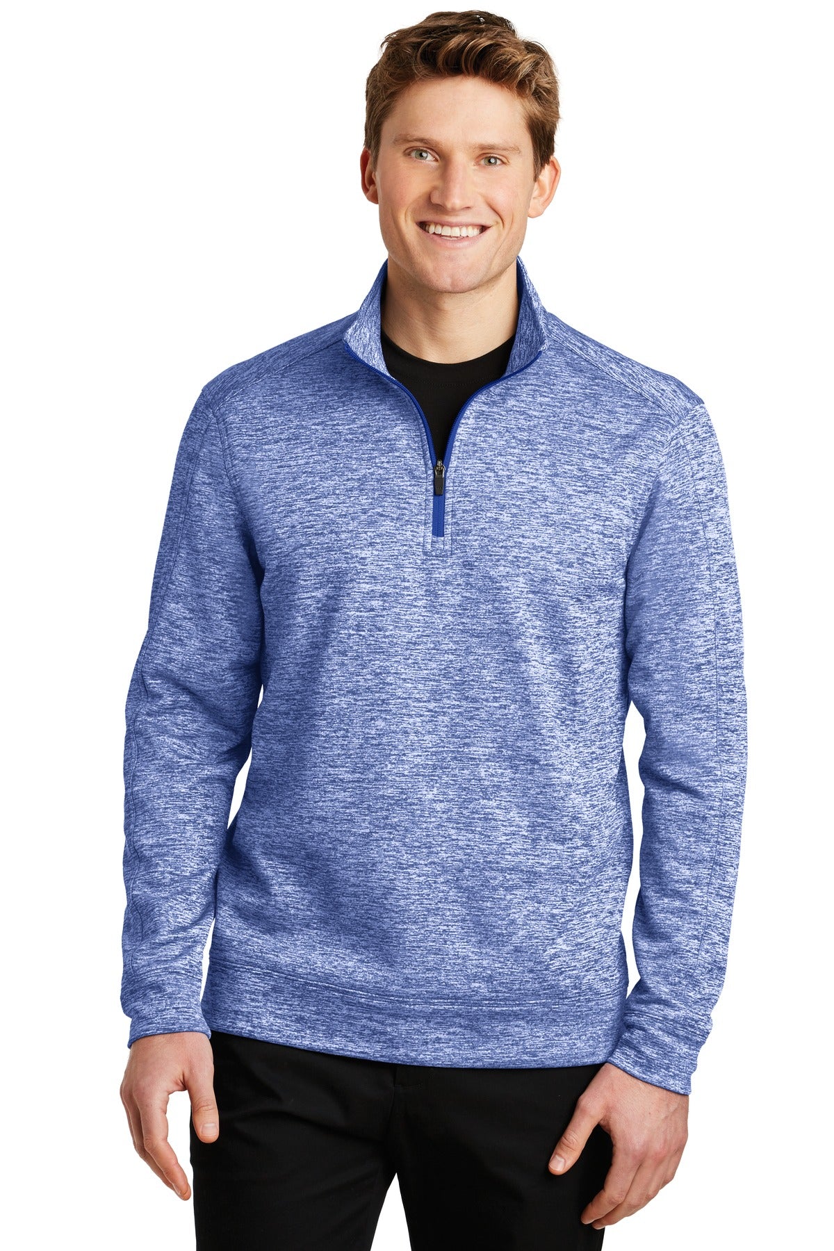 Sport-Tek Men's PosiCharge Electric Heather Fleece 1/4-Zip Pullover Mens Apparel Sweatshirts & Fleece