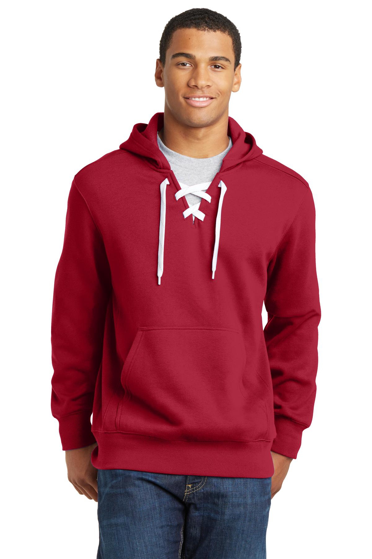 Sport-Tek Men's Lace Up Pullover Hooded Sweatshirt Mens Apparel Sweatshirts & Fleece