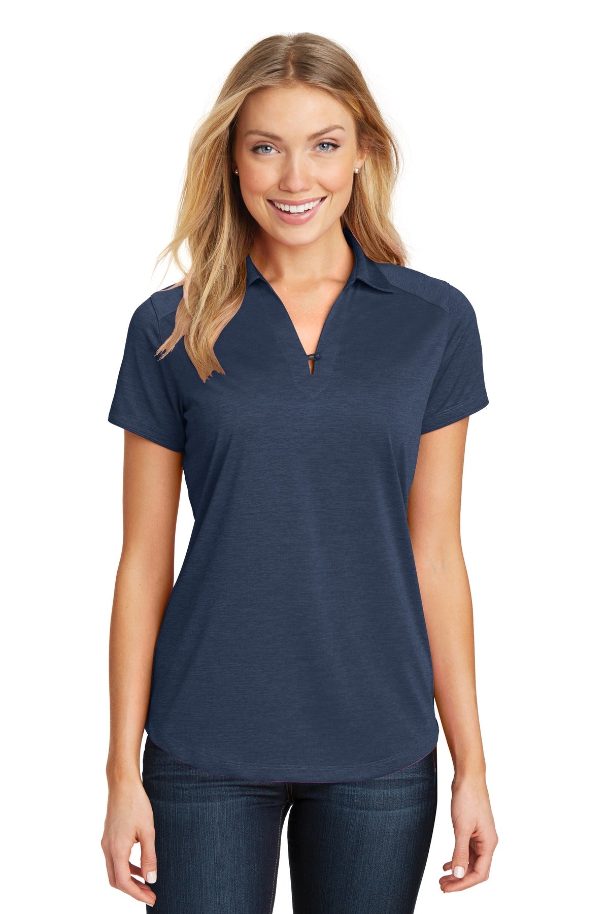 Port Authority Ladies Digi Heather Performance Polo. L574 Womens Apparel Shirts & Tops