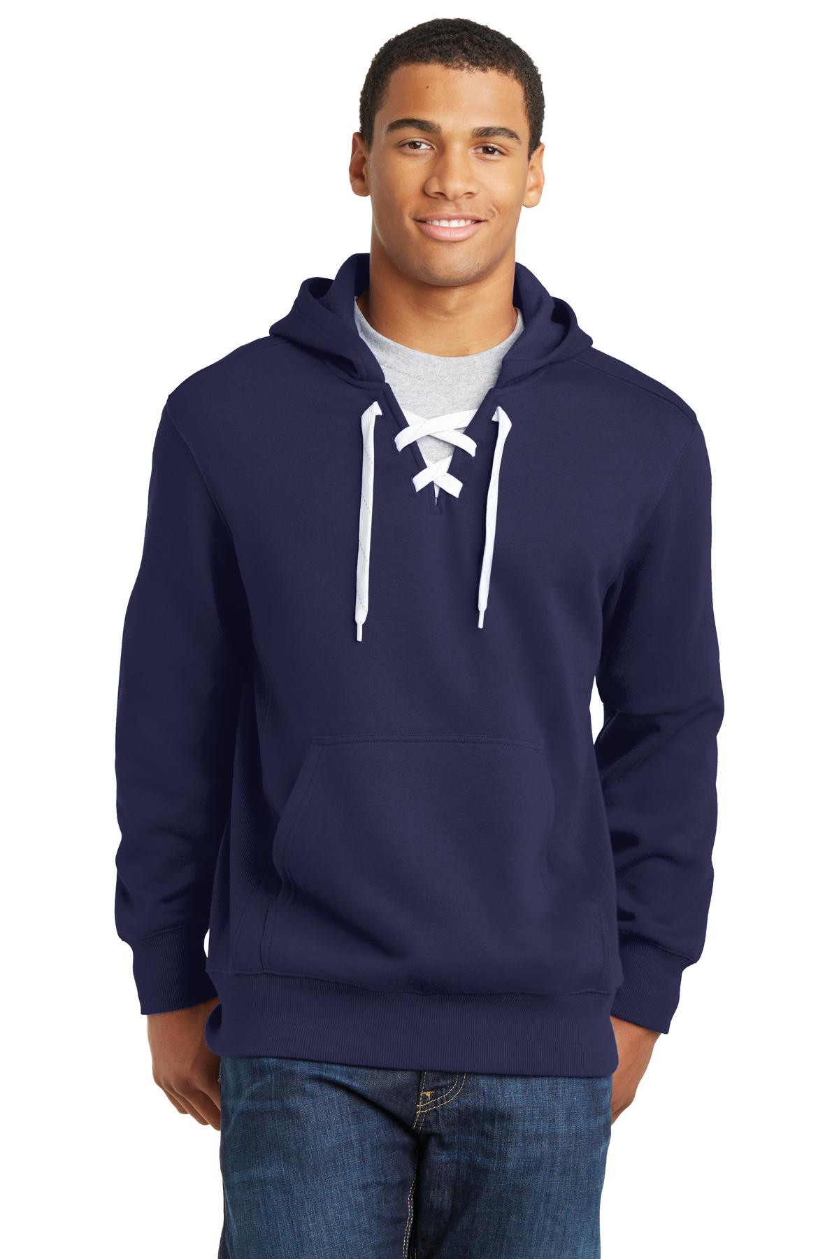 Sport-Tek Men's Lace Up Pullover Hooded Sweatshirt Mens Apparel Sweatshirts & Fleece