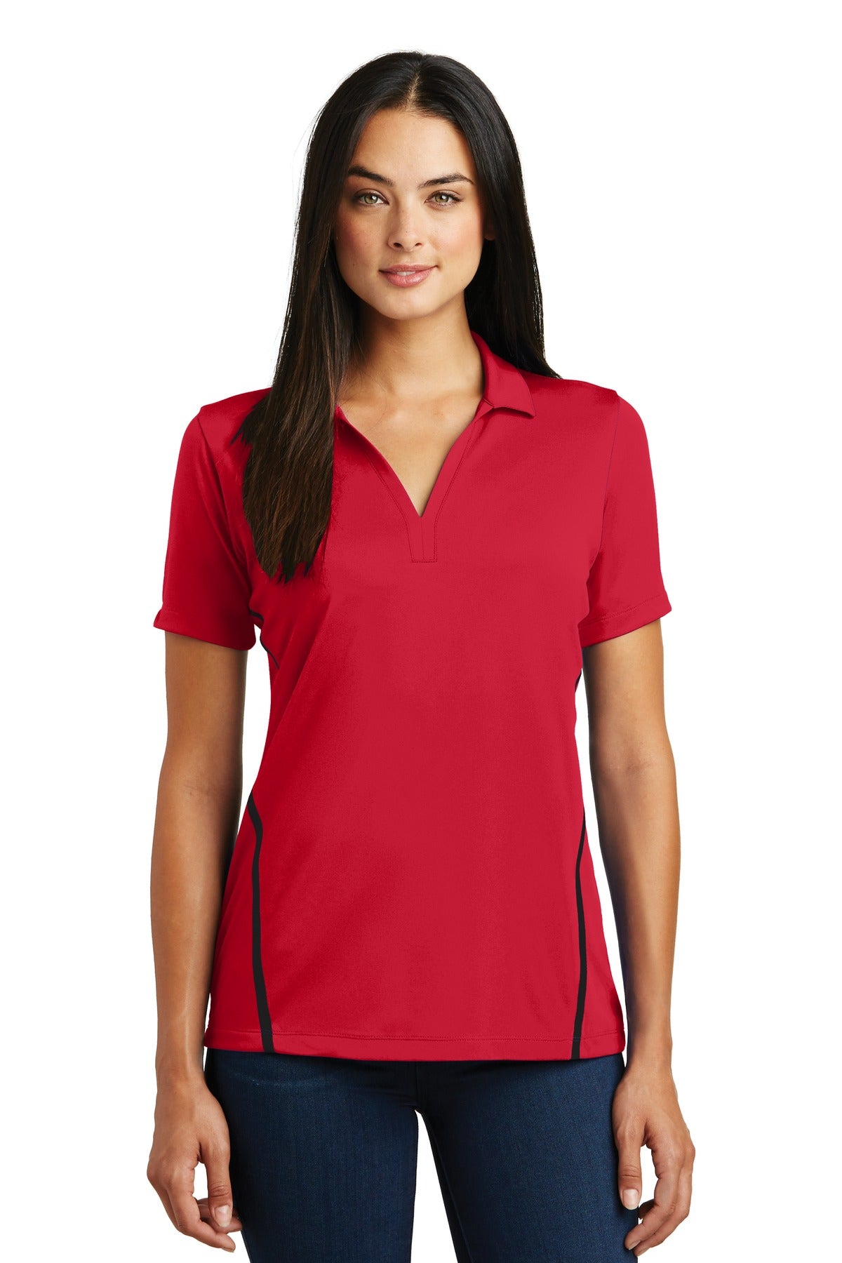 Sport-Tek Women's Contrast PosiCharge Tough Polo. LST620 Womens Apparel Shirts & Tops