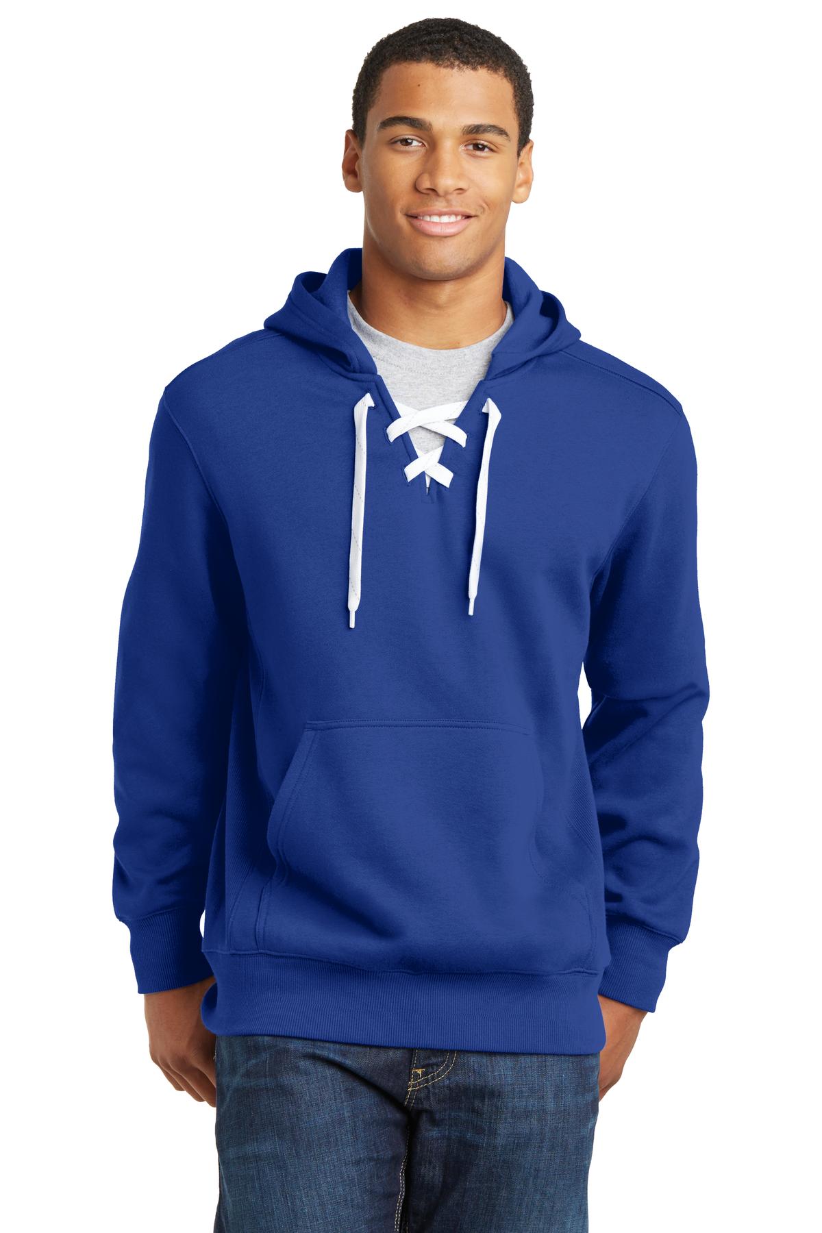 Sport-Tek Men's Lace Up Pullover Hooded Sweatshirt Mens Apparel Sweatshirts & Fleece