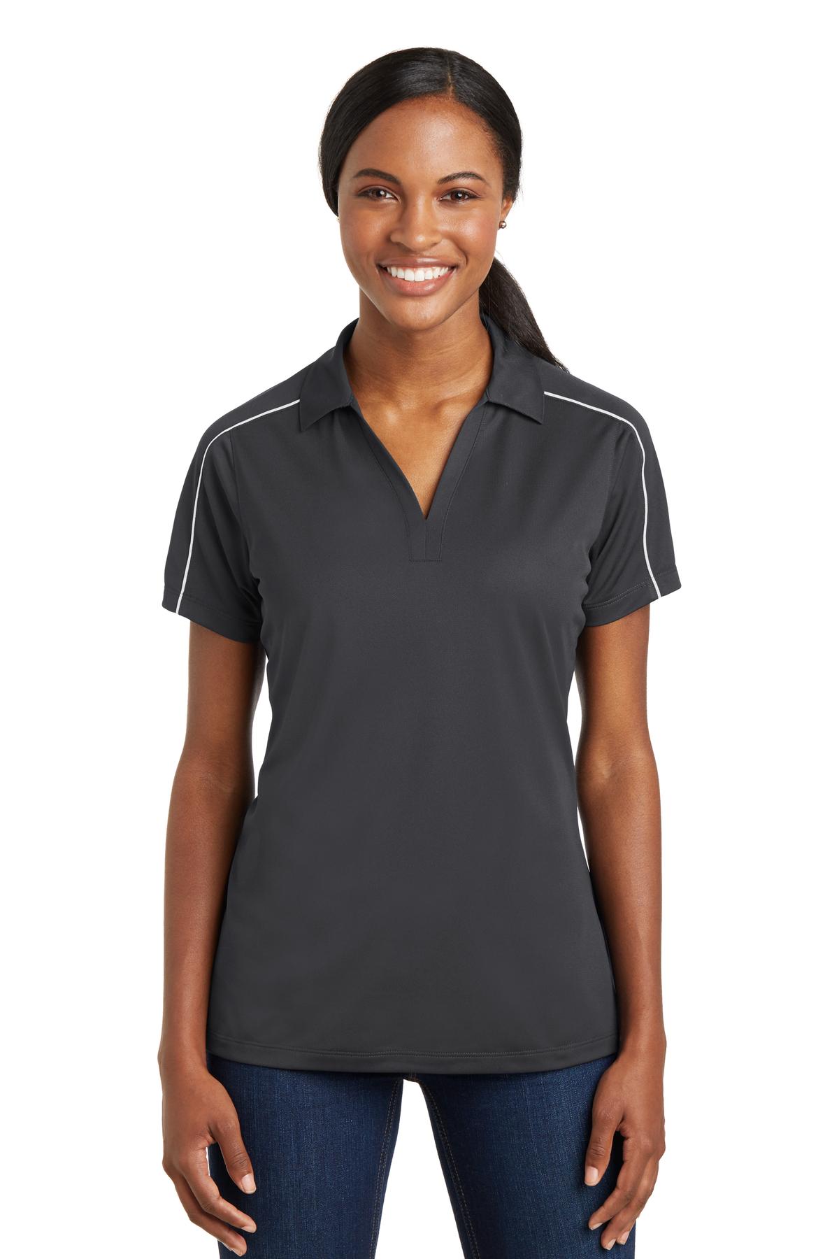 Sport-Tek Women's Micropique Sport-Wick Piped Polo LST653 Womens Apparel Shirts & Tops
